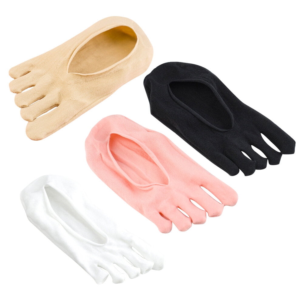 SWETRACE 5Toe Socks Pink Separate Each Toe 4Pairs Women Daily Use - Image 6