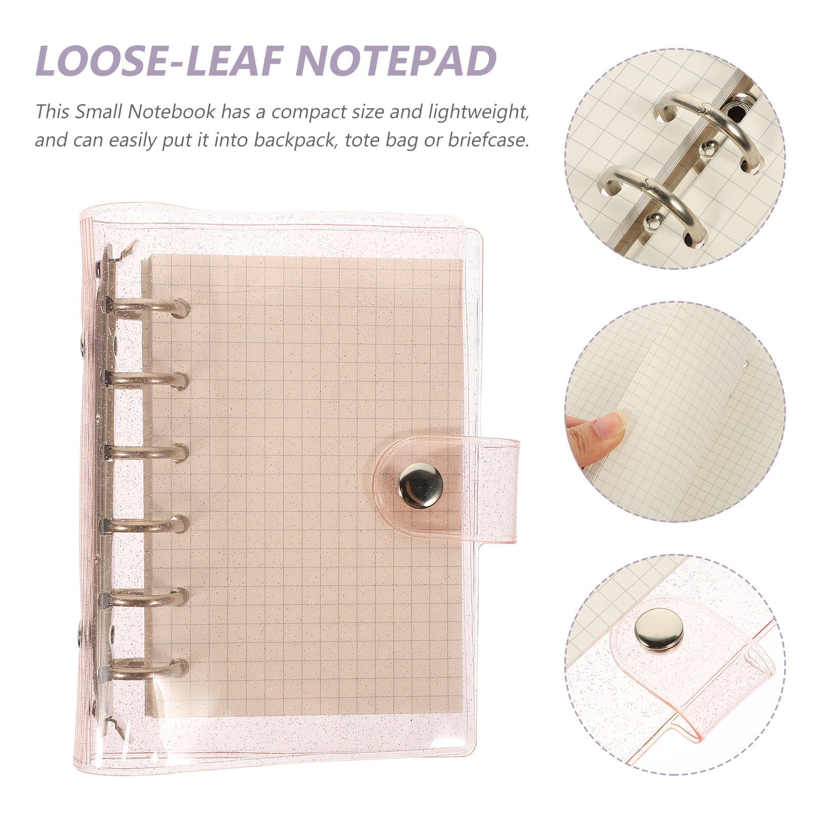 Worgeous Pink Small Notepad with PVC Material for Office Use Lightweight Compact Size 4.5 x 3 Inches - Image 2