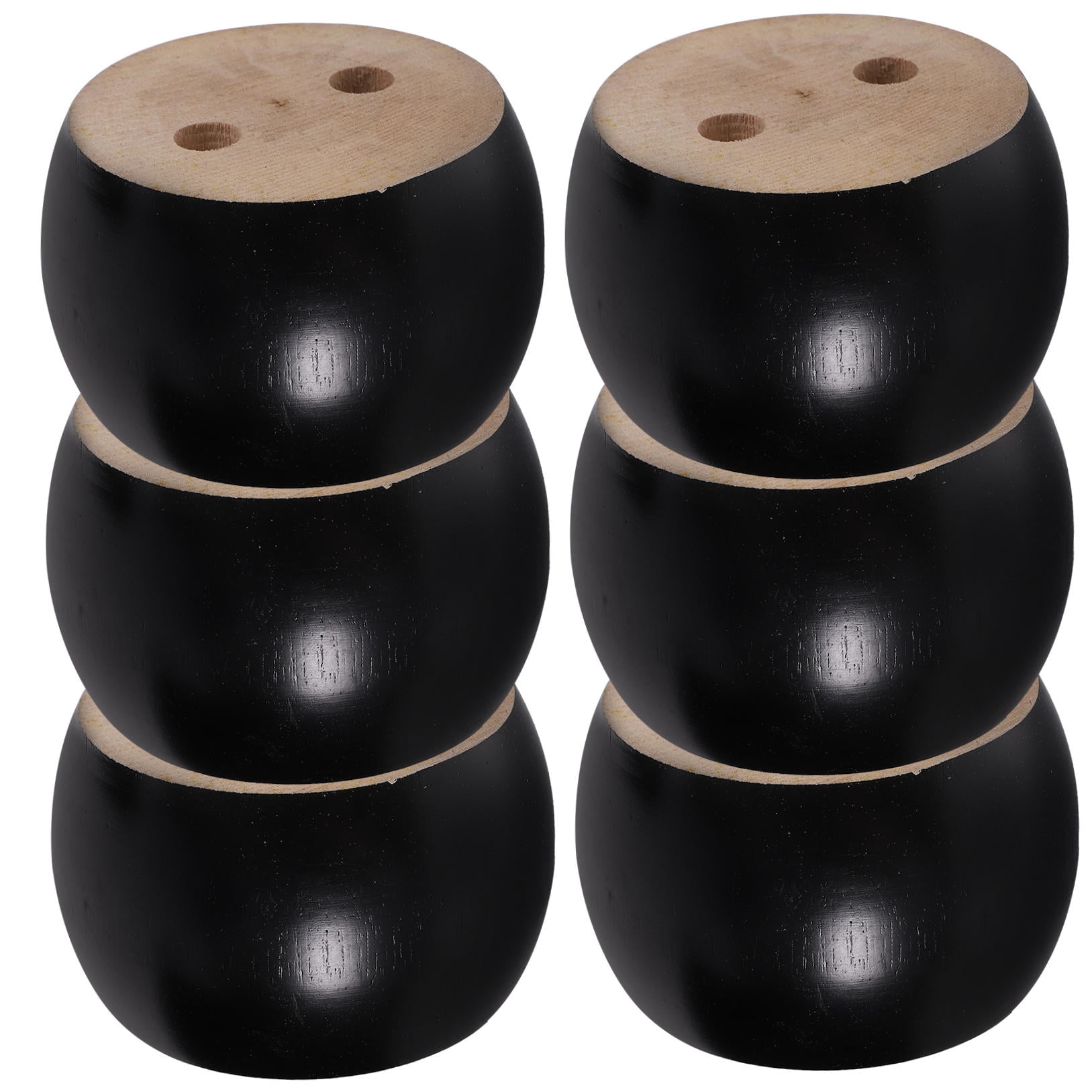 SWETRACE Furniture Feet Wood Round Bun Shape for Wooden Furniture Legs 6Pcs - Image 5