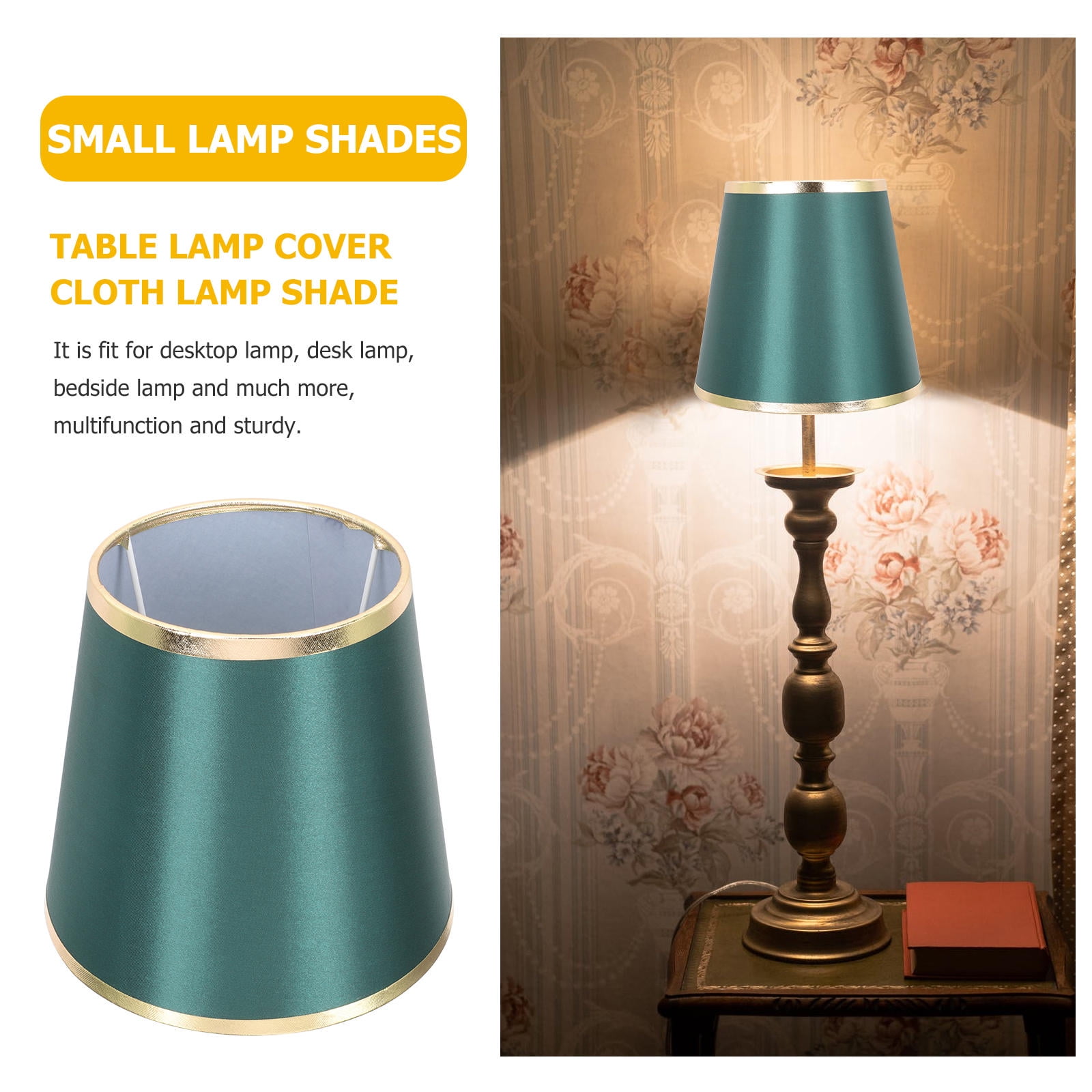 Worgeous Green Fabric Drum Lamp Shade for Table Lamps and Chandelier Perfect for Home Decoration 12 in - Image 6