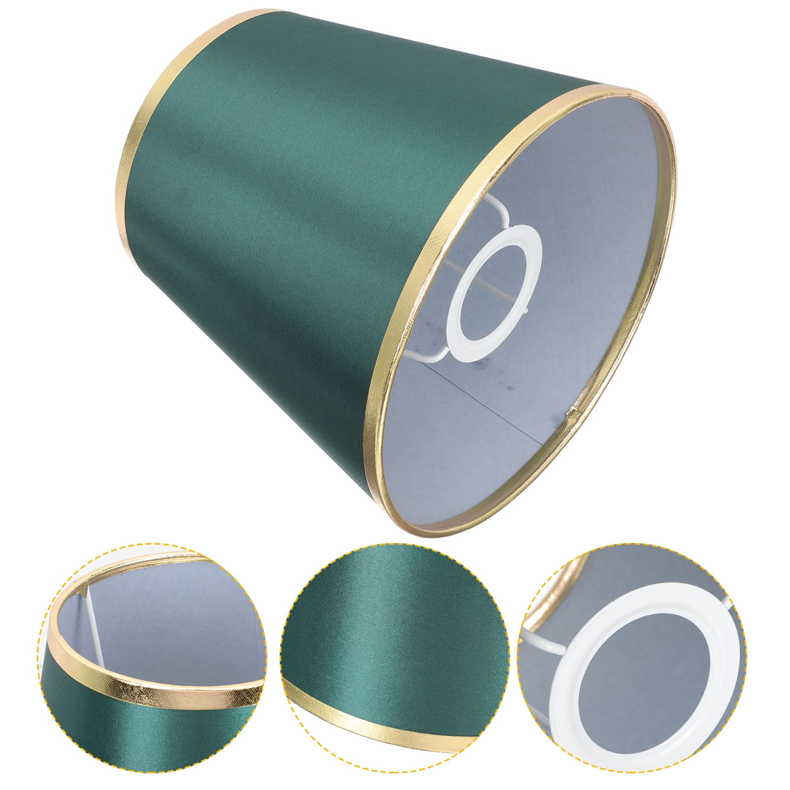 Worgeous Green Fabric Drum Lamp Shade for Table Lamps and Chandelier Perfect for Home Decoration 12 in - Image 7