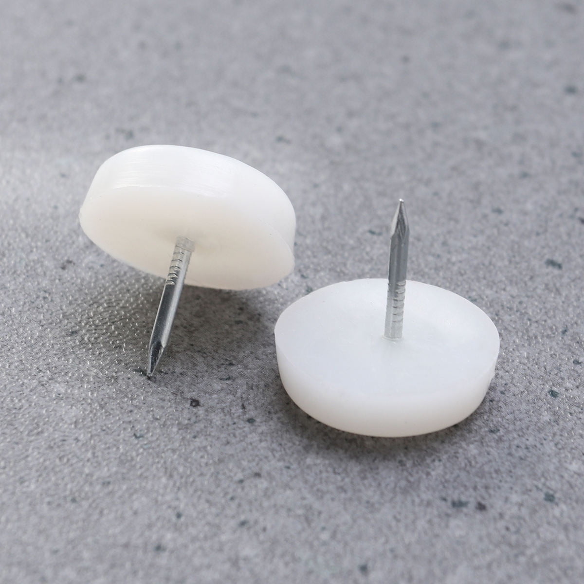 Worgeous 50PCS White Nylon Sofa Tacks Decorative Furniture Nails for Sofa Upholstery 6x22mm - Image 1