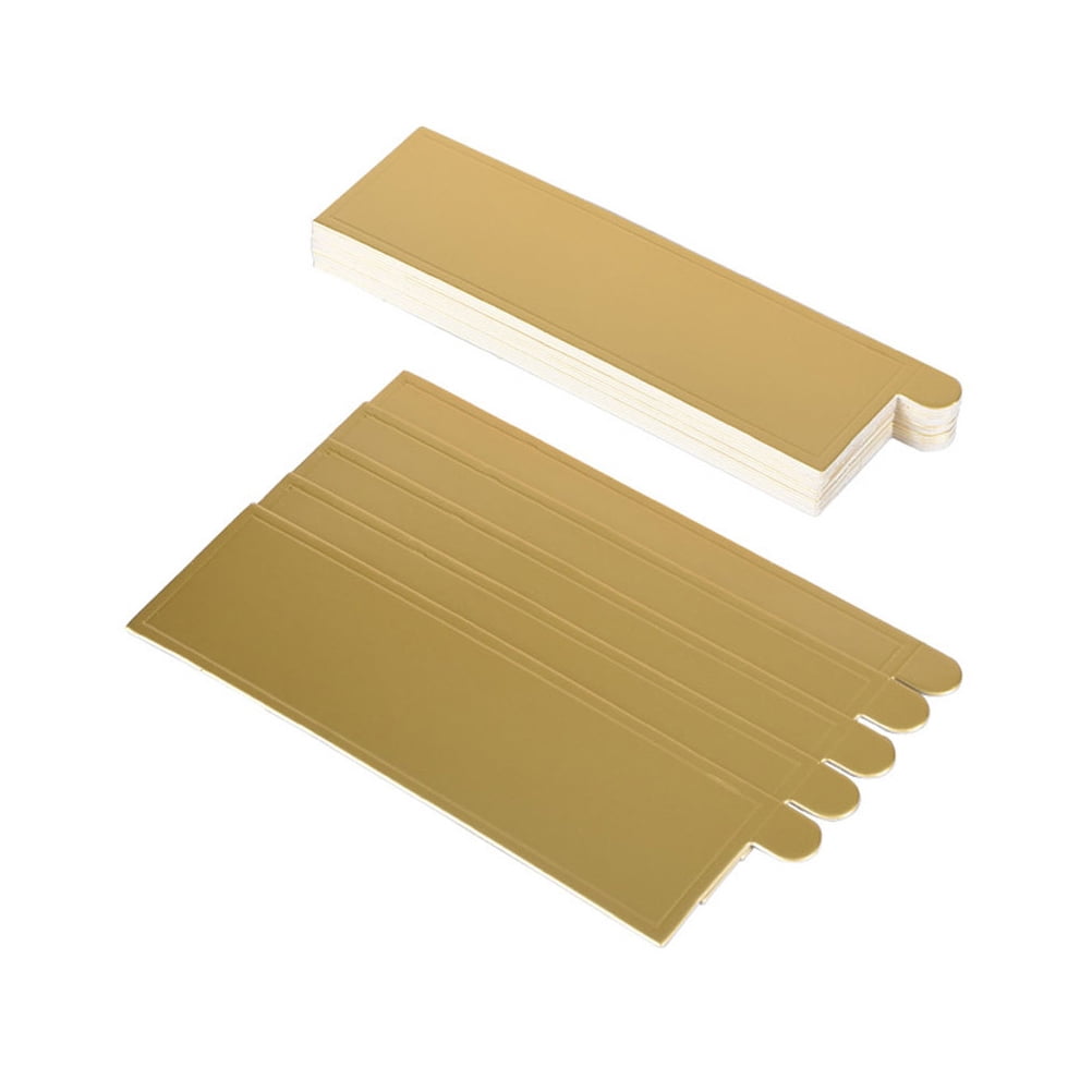 Worgeous 100Pcs Gold Rectangular Paper Cake Serving Trays with Mousse Bottom Plate Cardboard - Image 3