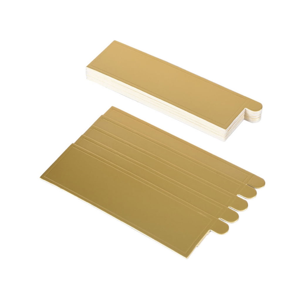 Worgeous 100Pcs Gold Rectangular Paper Cake Serving Trays with Mousse Bottom Plate Cardboard - Image 4
