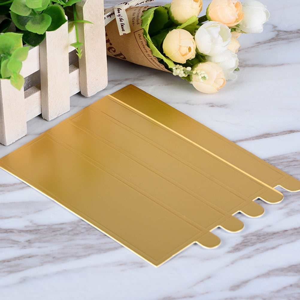Worgeous 100Pcs Gold Rectangular Paper Cake Serving Trays with Mousse Bottom Plate Cardboard - Image 7