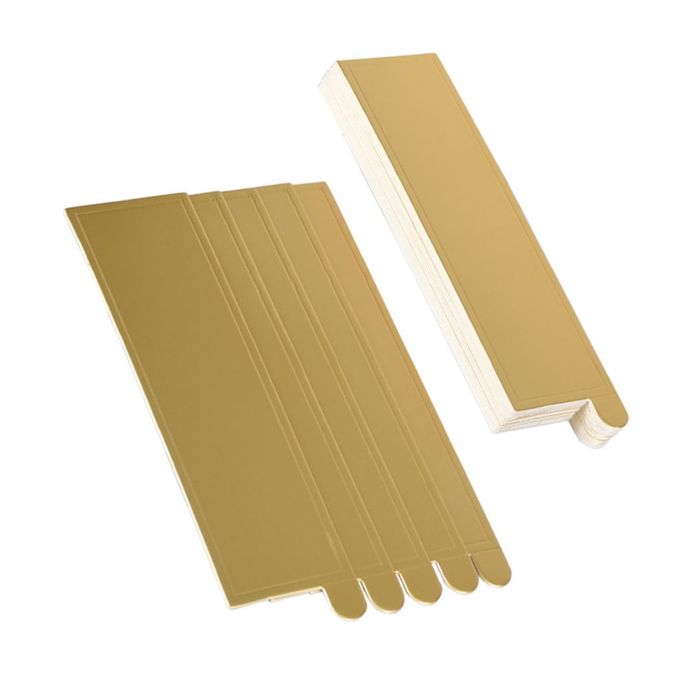 Worgeous 100Pcs Gold Rectangular Paper Cake Serving Trays with Mousse Bottom Plate Cardboard - Image 8