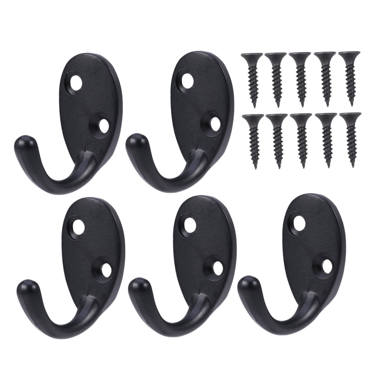 SWETRACE Screw Mounted Wall Hook Black Alloy 15-Pcs Home Use - Image 4