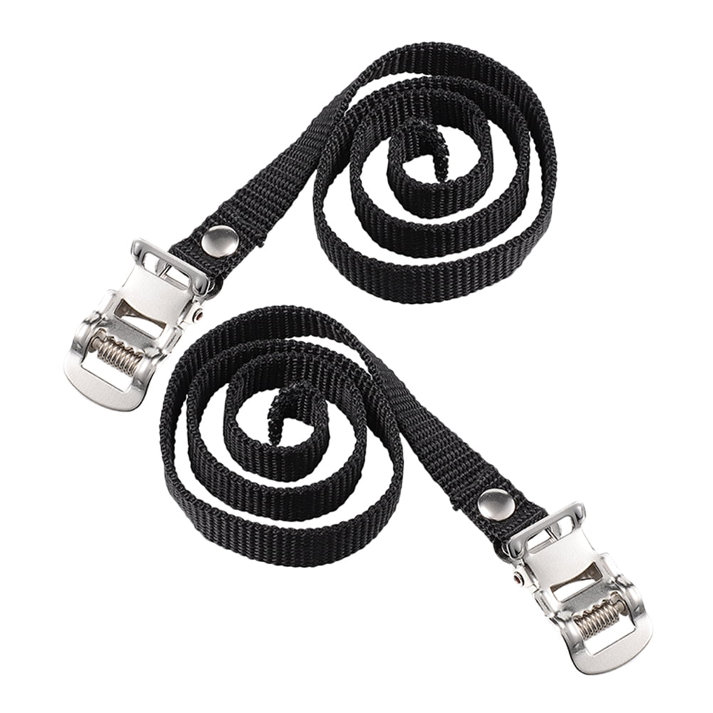 Worgeous 2 Pcs Pedal Straps Cycling Toe Clips Workout Bike Fitness Black - Image 4