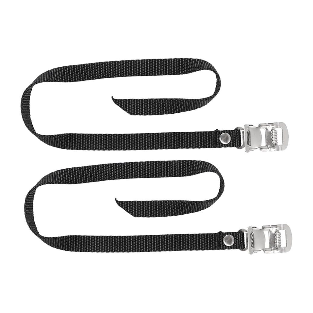 Worgeous 2 Pcs Pedal Straps Cycling Toe Clips Workout Bike Fitness Black - Image 5