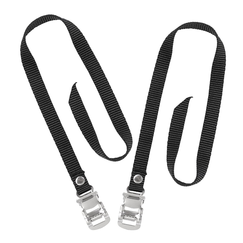 Worgeous 2 Pcs Pedal Straps Cycling Toe Clips Workout Bike Fitness Black - Image 7