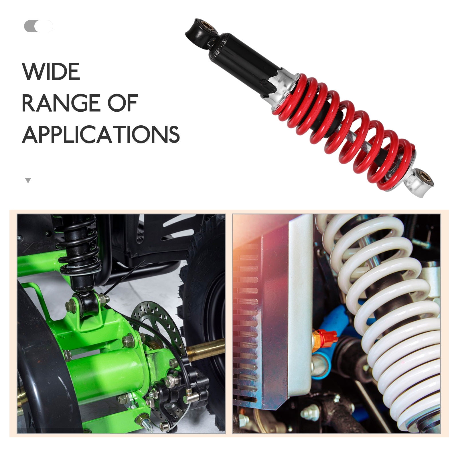 Worgeous Suspension Spring Shock Absorber Motorbike Absorbers Red - Image 5