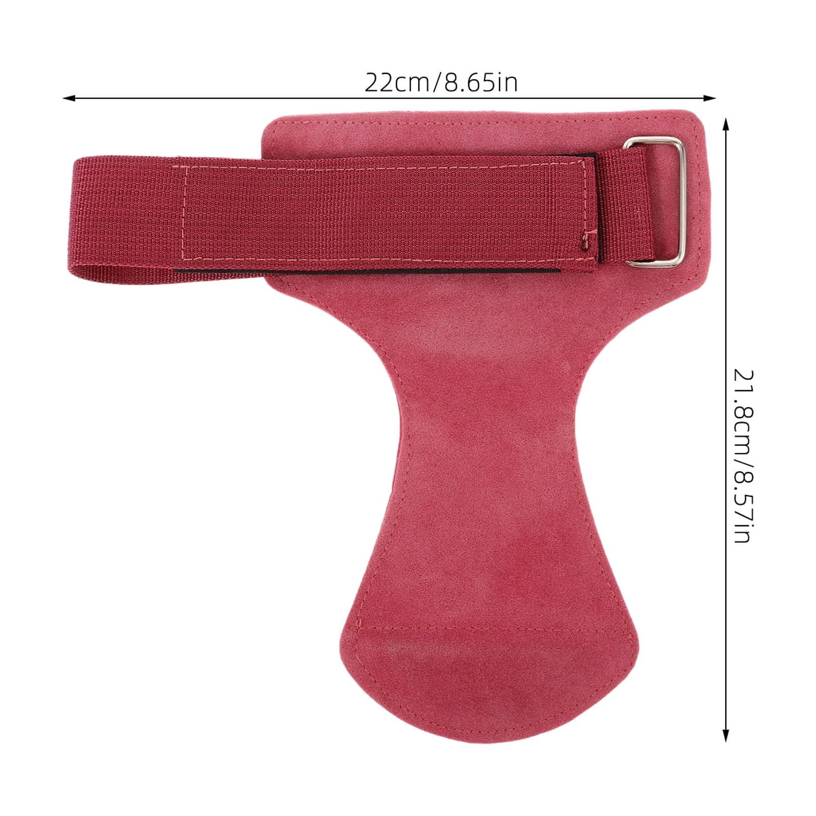 SWETRACE Gym Equipment Wrist Wraps Grip Enhancement Rosy 1Set PU 8.7x8.6x0.4in - Image 2