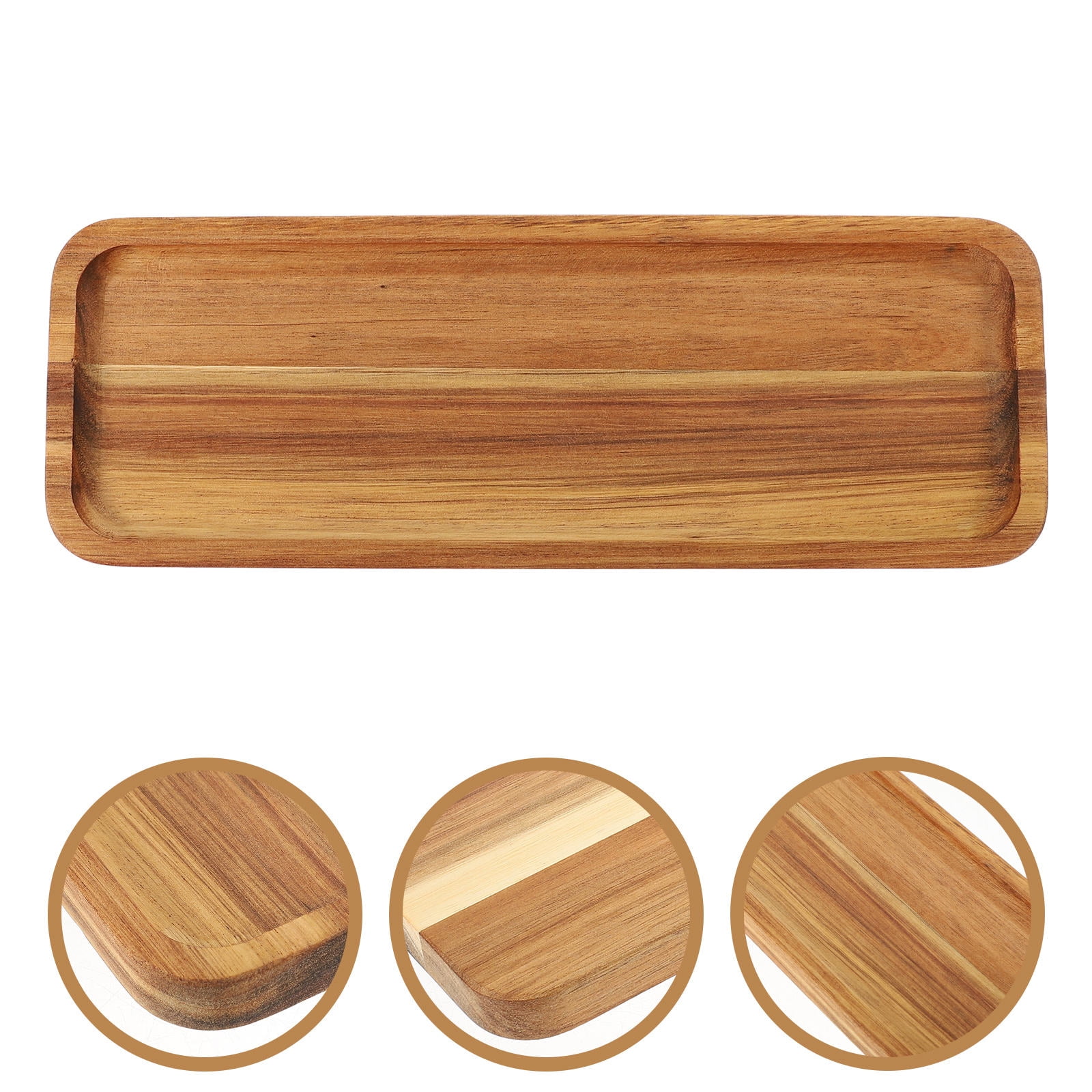 SWETRACE Food Serving Trays Wood Light Brown 1Pack - Image 1