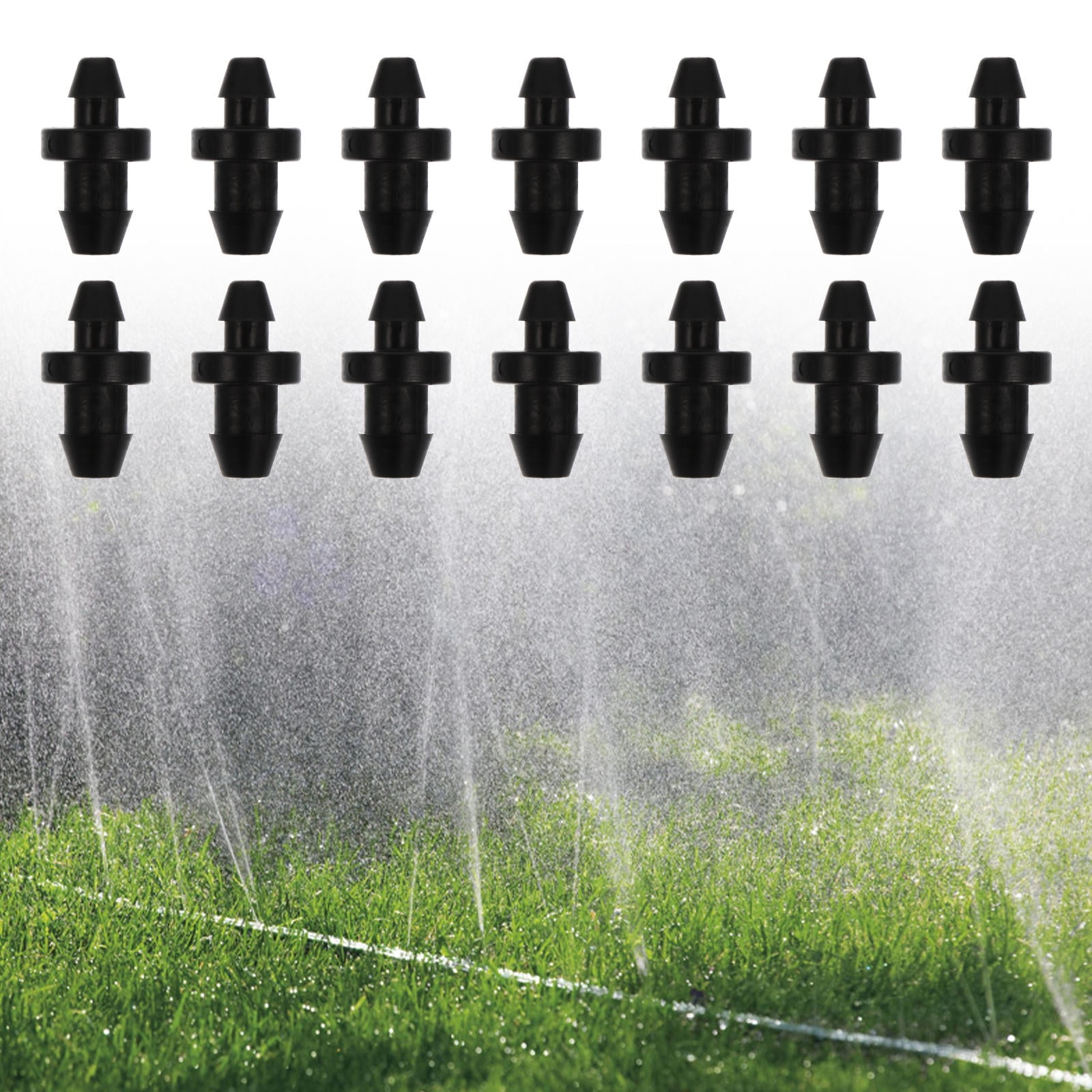 SWETRACE Drip Irrigation Tube Hole Plugs Black Plastic 150Pcs 0.79X0.39X0.39in - Image 1