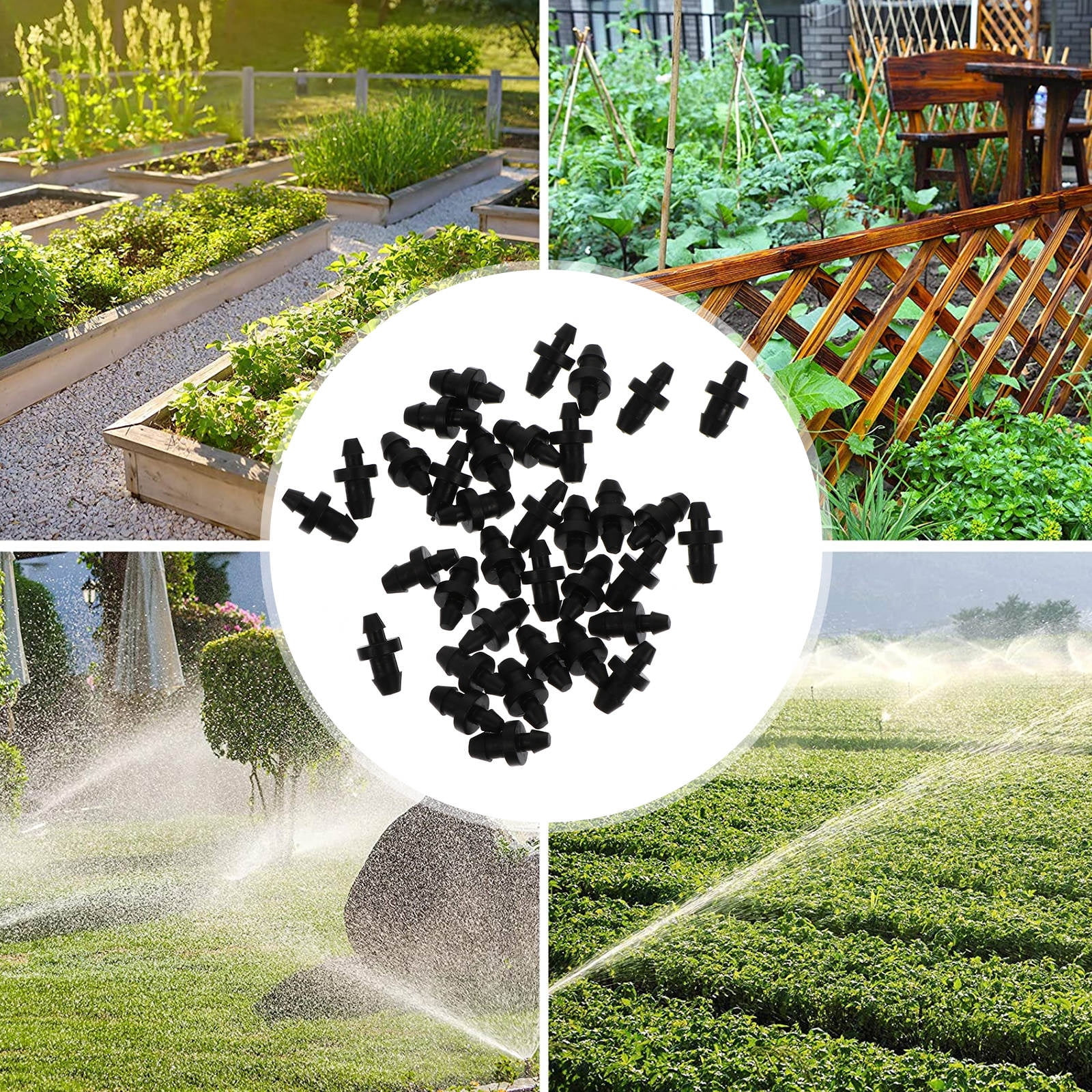SWETRACE Drip Irrigation Tube Hole Plugs Black Plastic 150Pcs 0.79X0.39X0.39in - Image 5