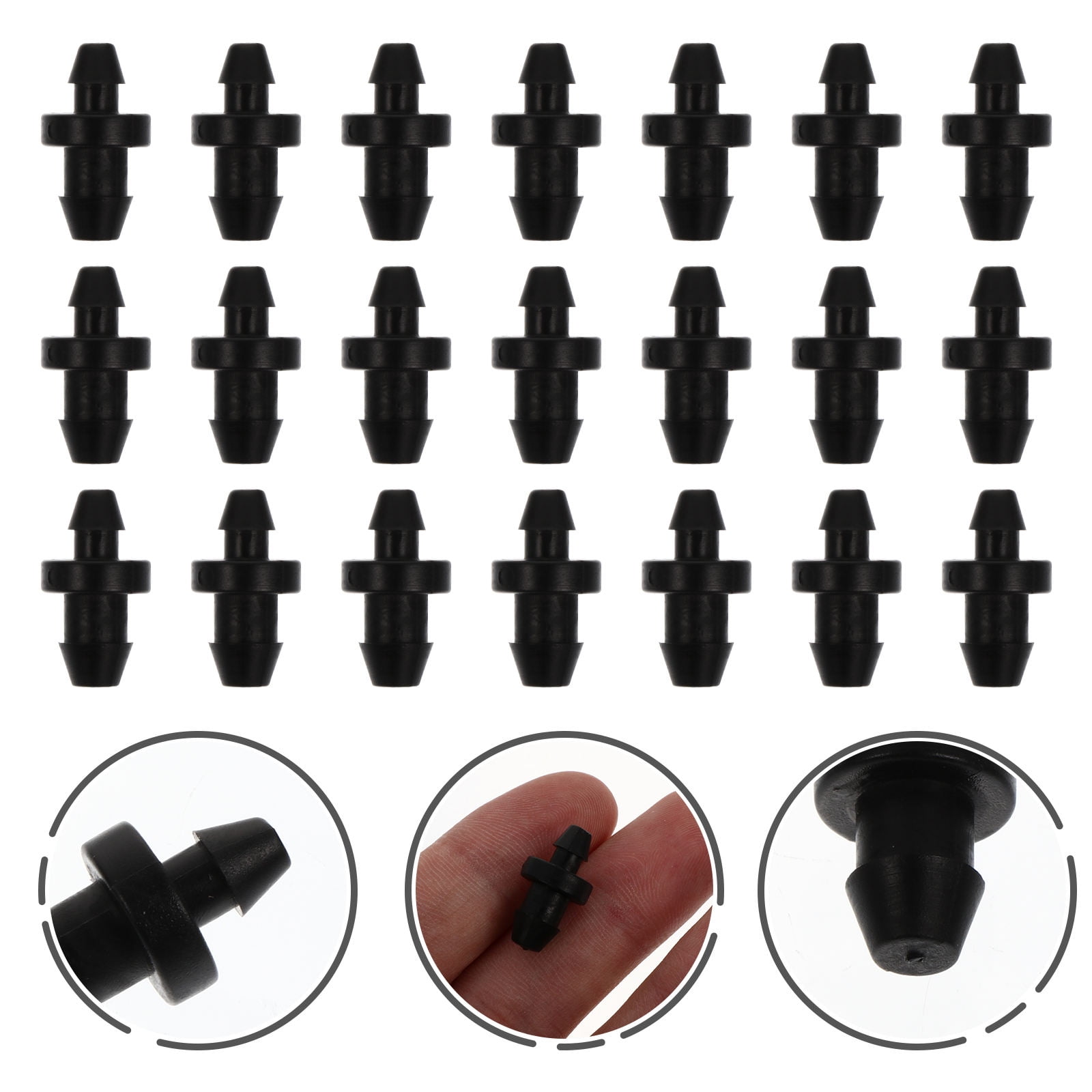 SWETRACE Drip Irrigation Tube Hole Plugs Black Plastic 150Pcs 0.79X0.39X0.39in - Image 6
