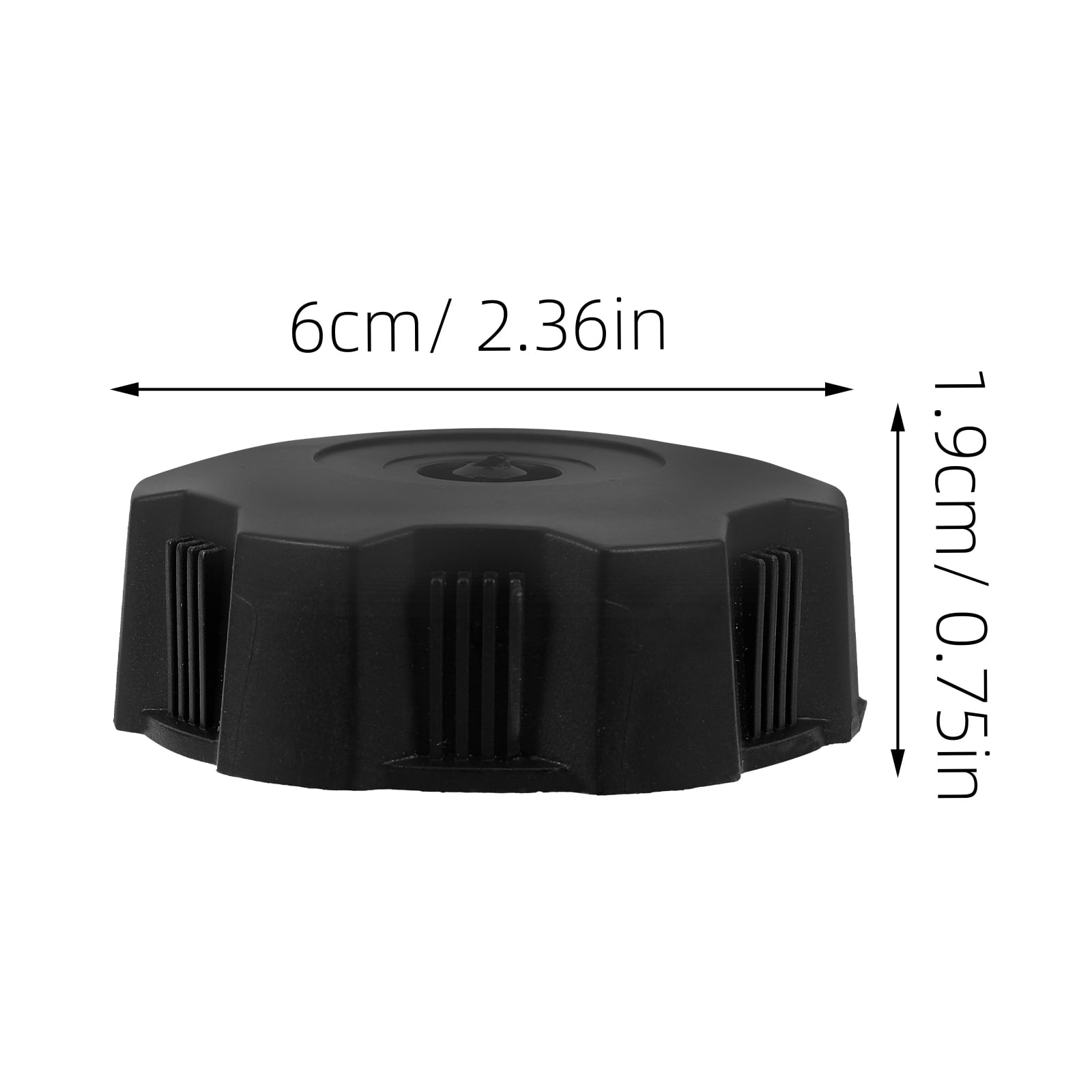 SWETRACE Universal Motorcycle Gas Tank Cap Black 1Pack 2.4X2.4X0.75In - Image 2