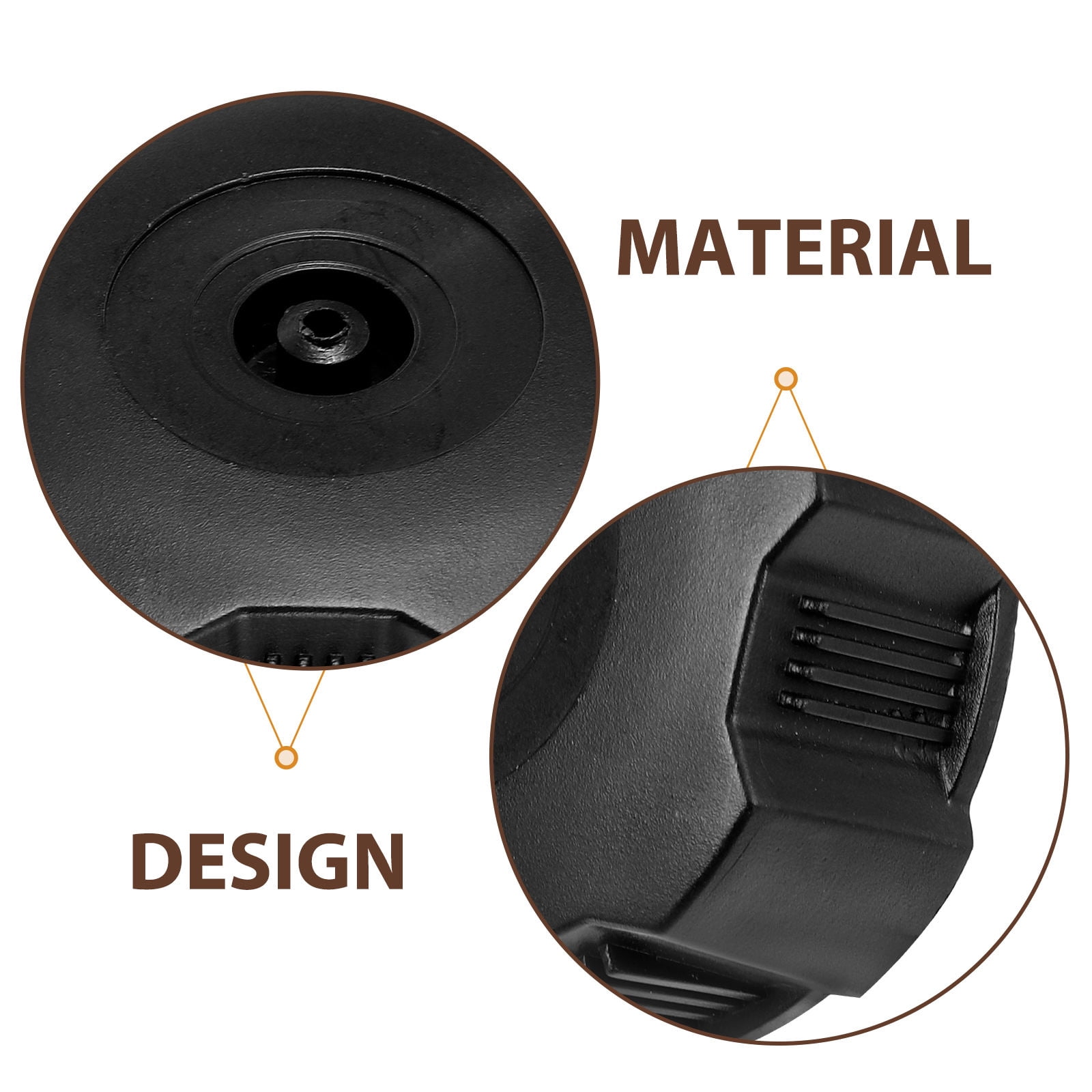 SWETRACE Universal Motorcycle Gas Tank Cap Black 1Pack 2.4X2.4X0.75In - Image 3