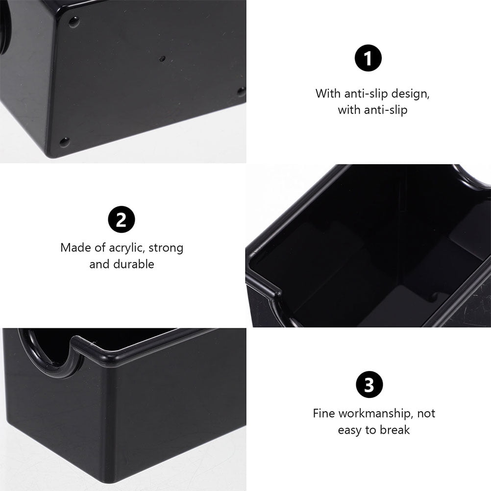 Masteelf Black Acrylic Sugar Packet Organizer for Coffee Bar and Tea Bags Storage 9.5 x 5.5 x 5 Inches - Image 2