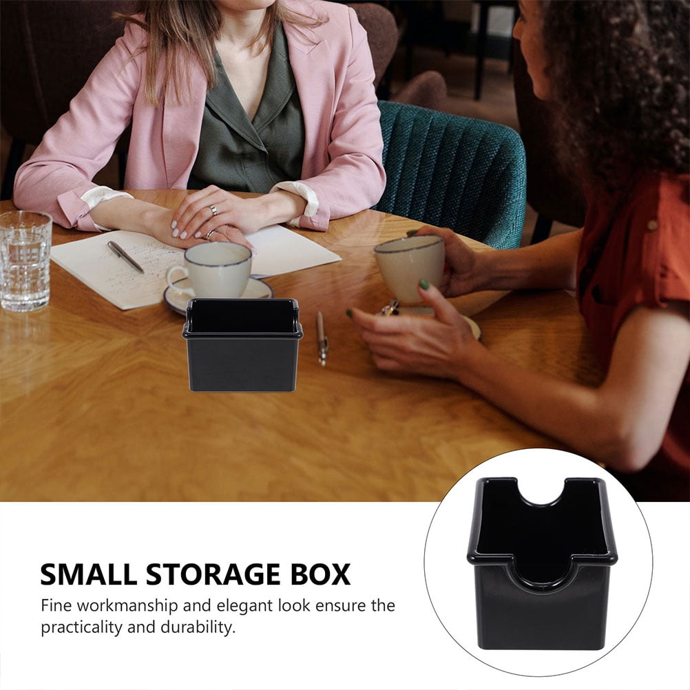 Masteelf Black Acrylic Sugar Packet Organizer for Coffee Bar and Tea Bags Storage 9.5 x 5.5 x 5 Inches - Image 5