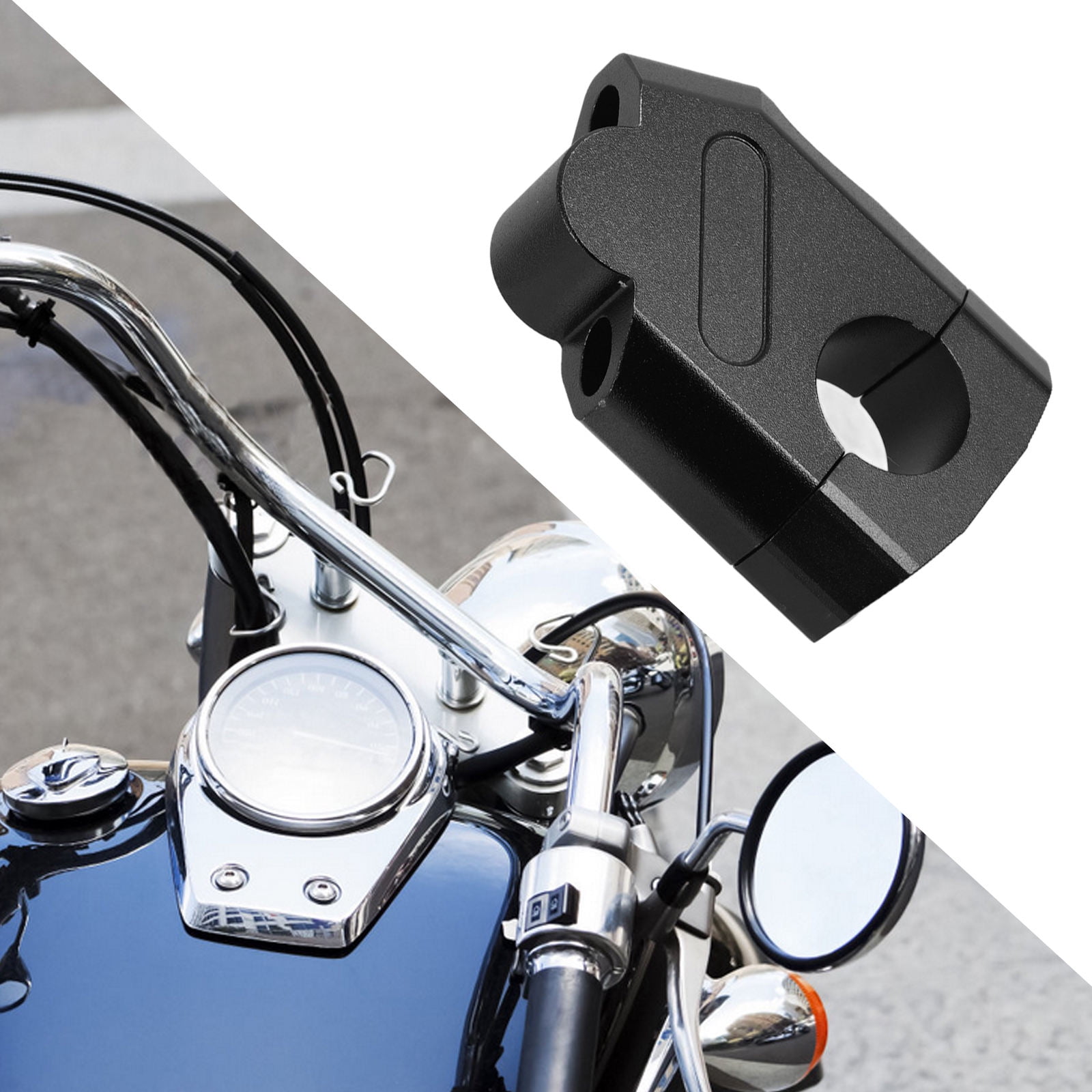 Worgeous Handlebar Heightening Base Motorbike Motorcycle Riser Black - Image 7