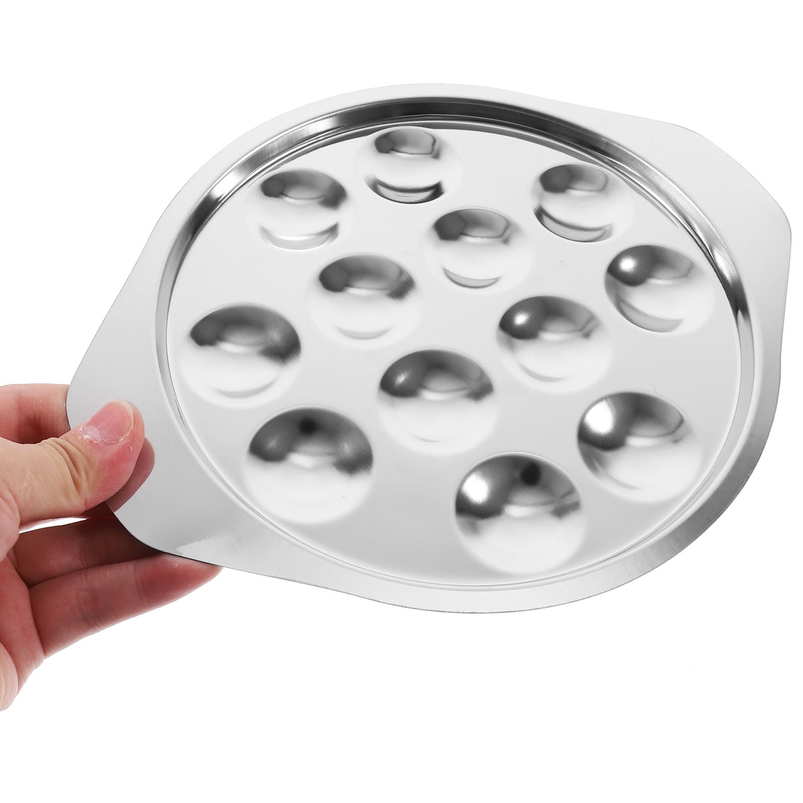 Worgeous Conch Clamp Assembly Plate Escargot Dish Snail Serving Kitchen Baking Tray Silver - Image 2