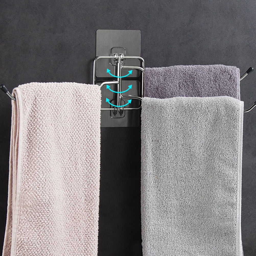 SWETRACE Small Towel Holder Iron Towel Rack Silver 1Pack Bathroom Accessories - Image 2