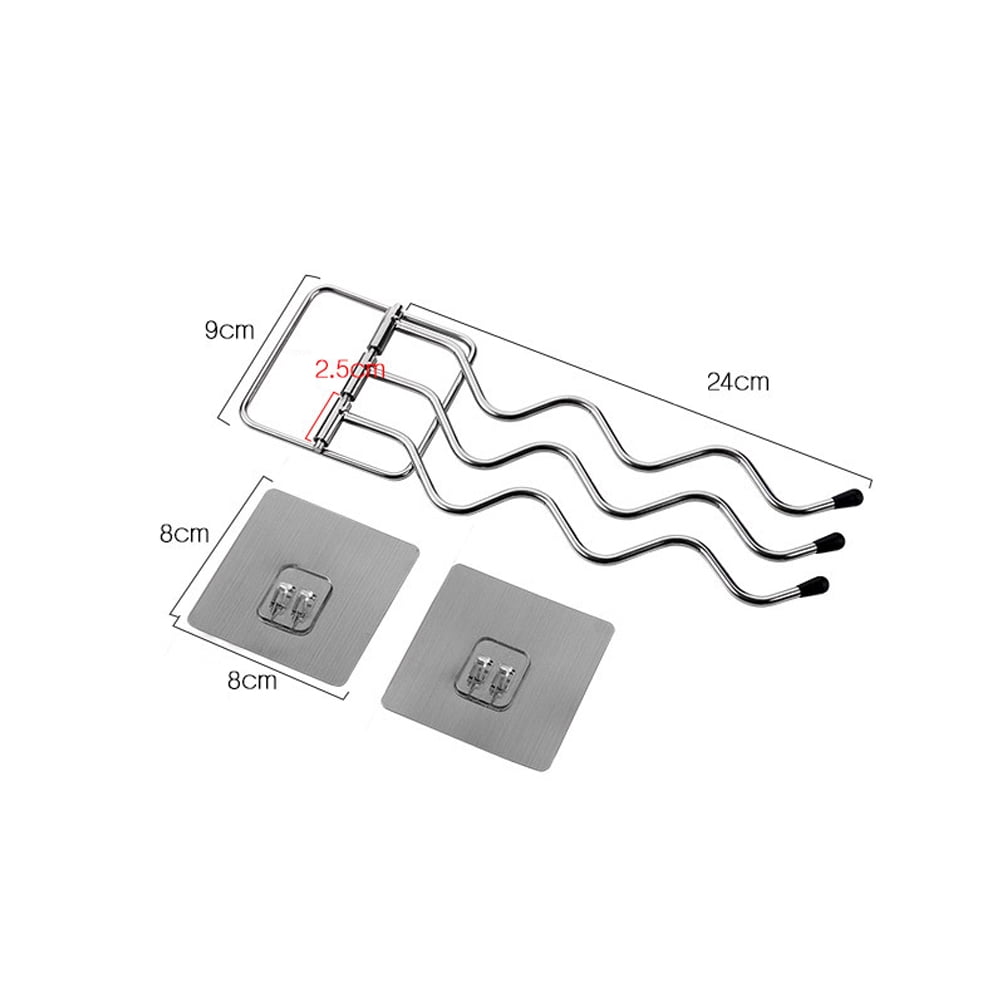 SWETRACE Small Towel Holder Iron Towel Rack Silver 1Pack Bathroom Accessories - Image 5