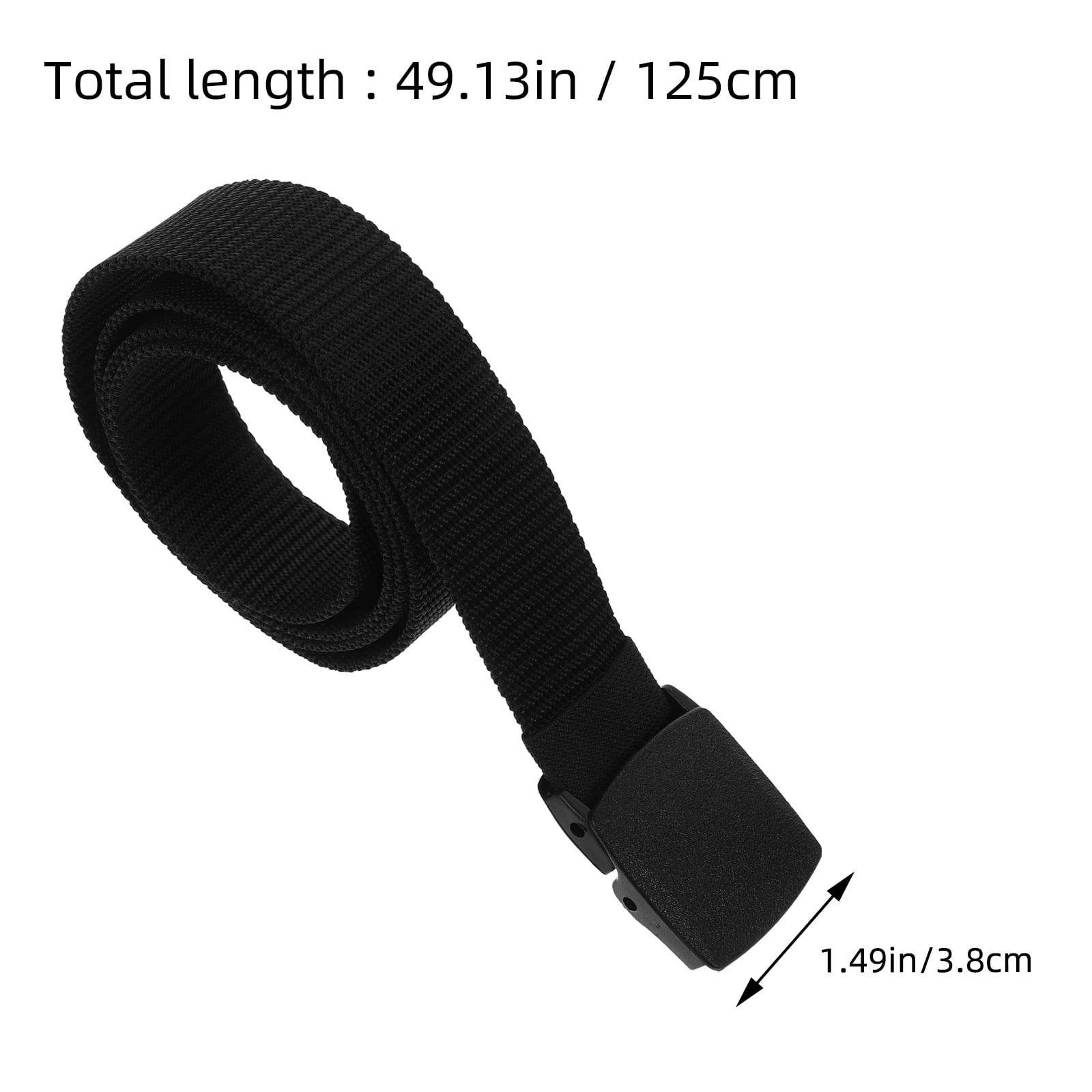 Masteelf Nylon Belt Waist Belt Plastic Buckle Casual Style Waist Belt Adjustable Belt - Image 2