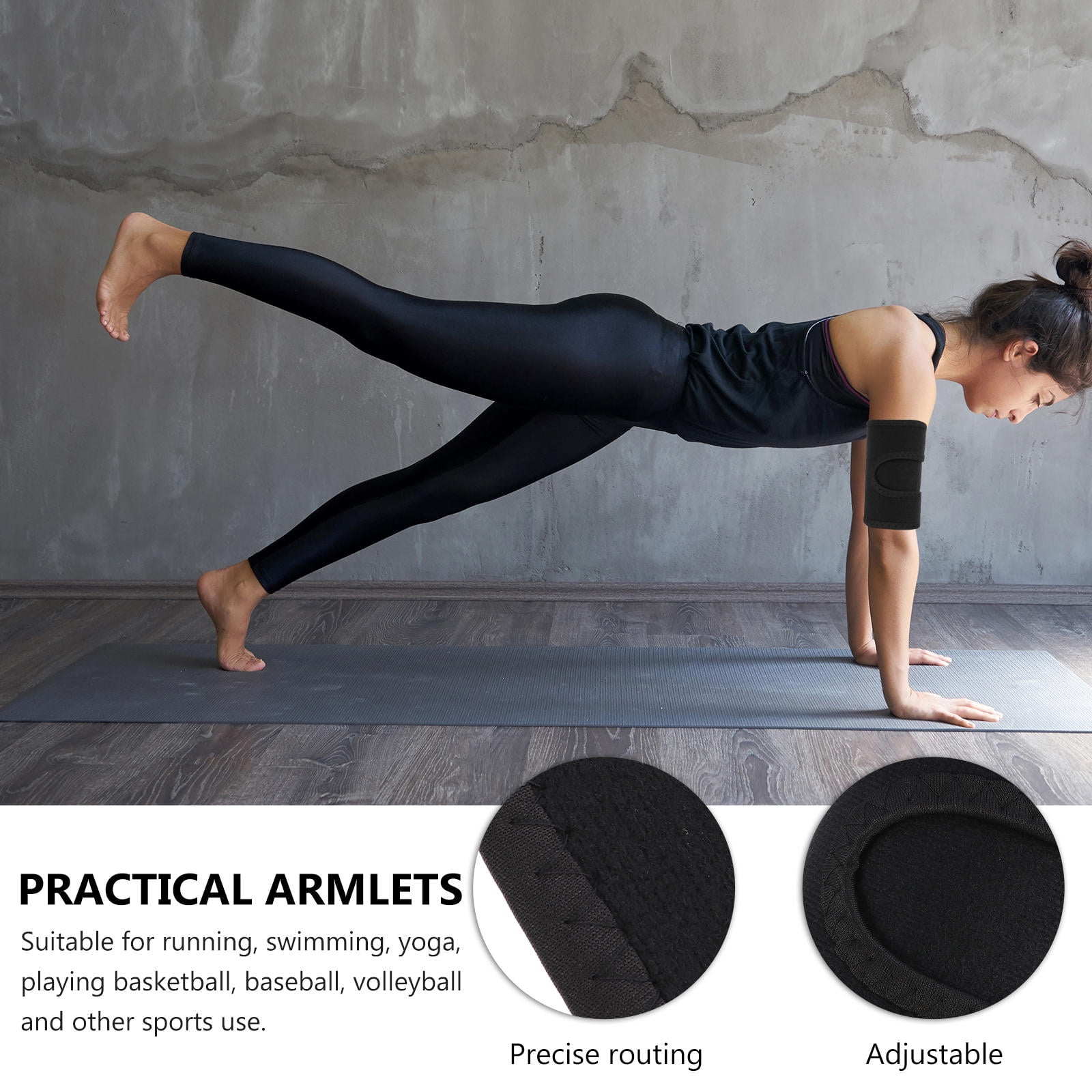 SWETRACE Arm Bands For Workout Simple Rubber 2Set - Image 3