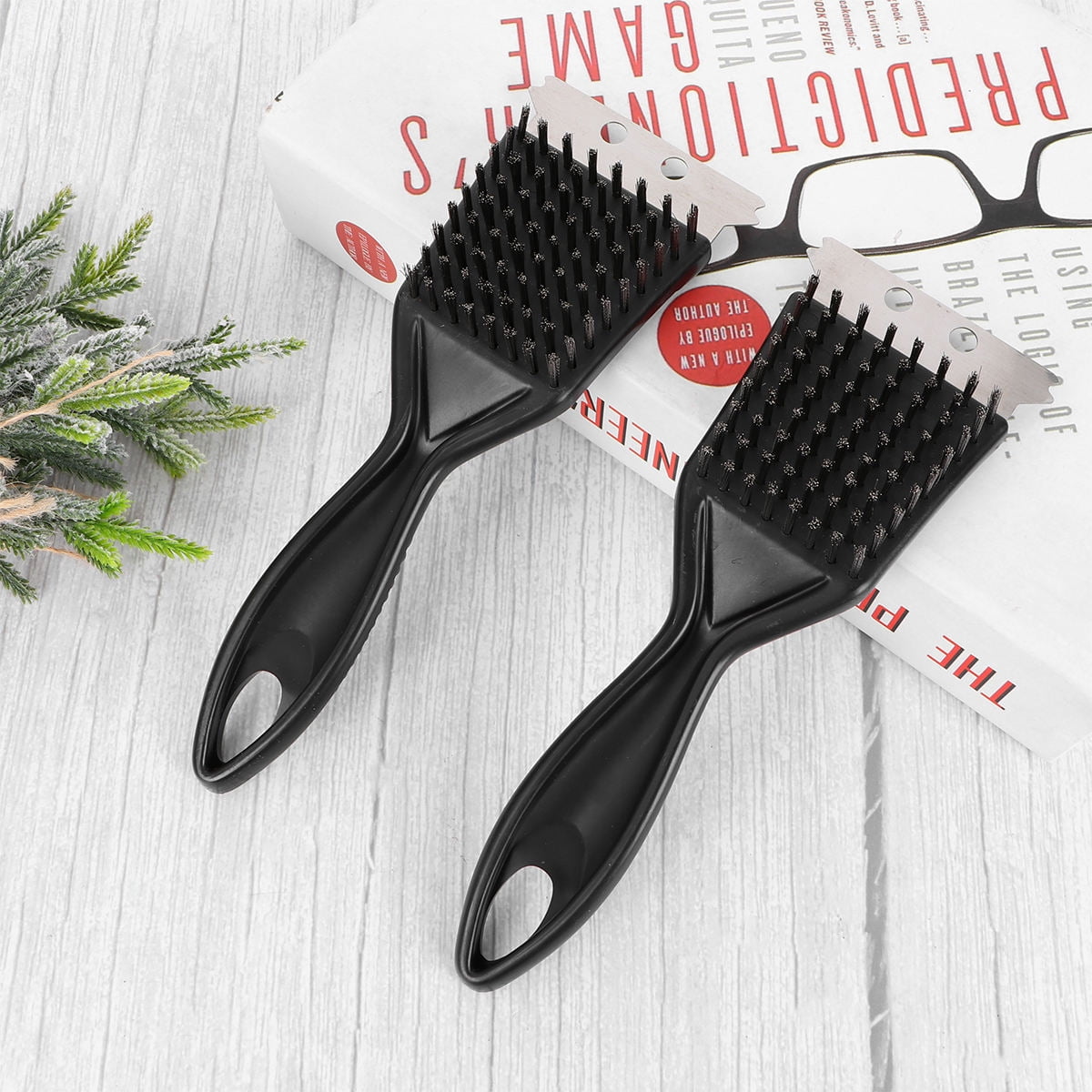 SWETRACE Barbecue Brushes PP 2Pcs 8.1x2.6x1.6in Grill Maintenance Barbecue - Image 6