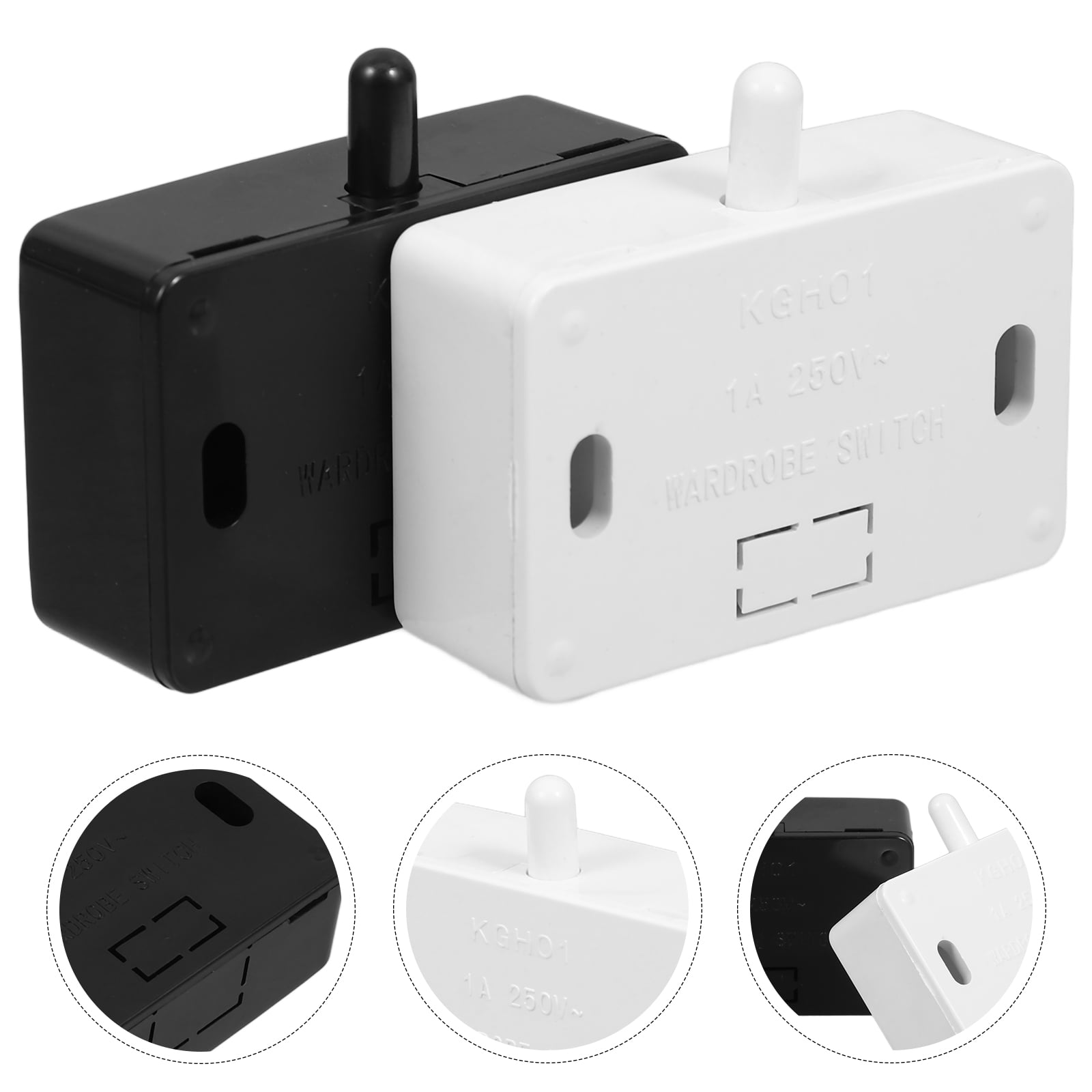 SWETRACE 2Pcs Mechanical Closet Light Switch For Shoe Cabinets 11.8X7.9X3.9in - Image 1