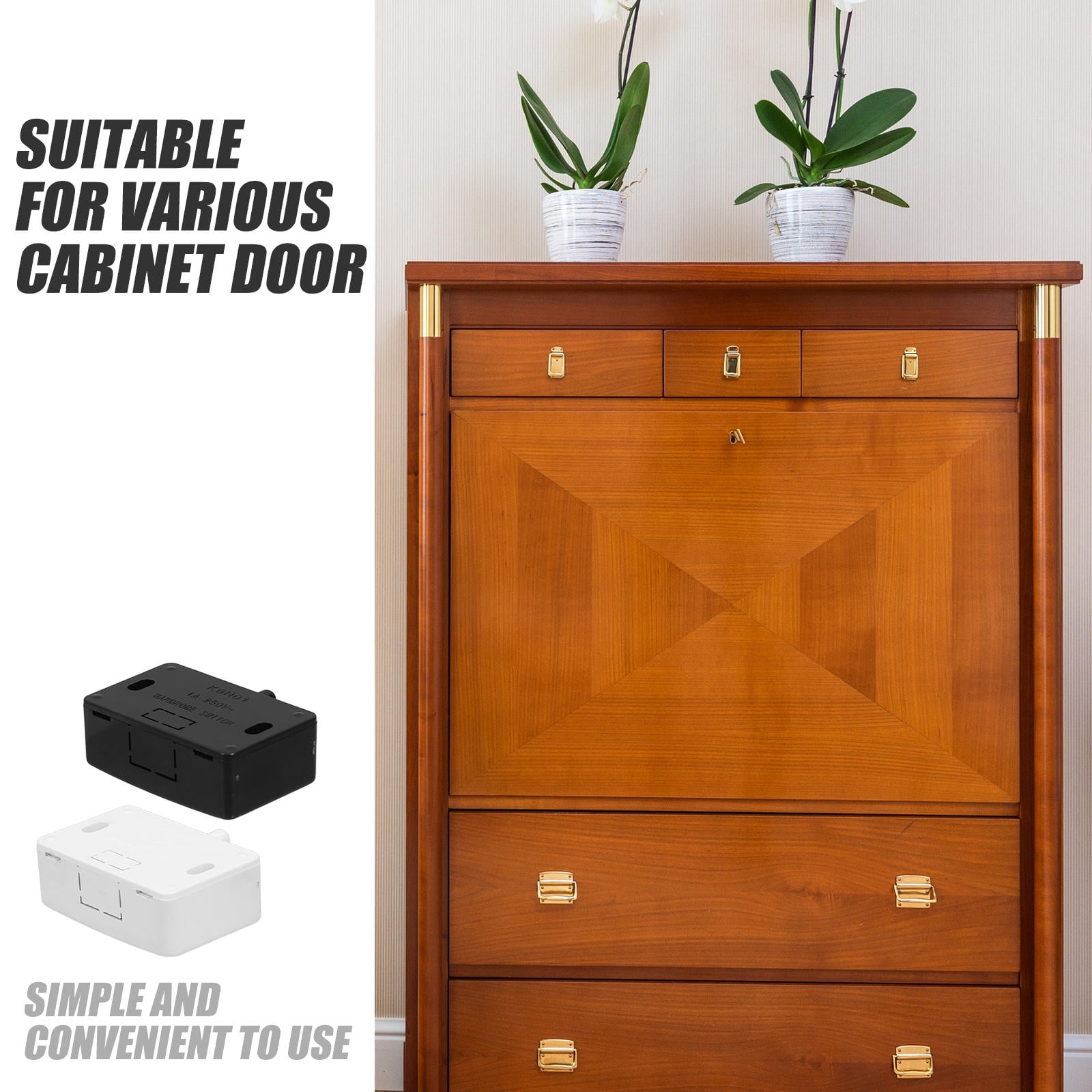 SWETRACE 2Pcs Mechanical Closet Light Switch For Shoe Cabinets 11.8X7.9X3.9in - Image 3