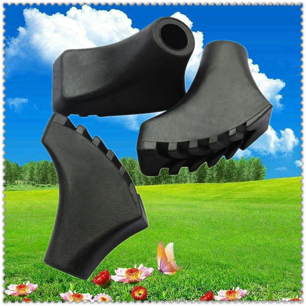 SWETRACE Trekking Pole Foot Cover Walking Pole Tips Black 10PCS 2.2x0.7in - Image 2