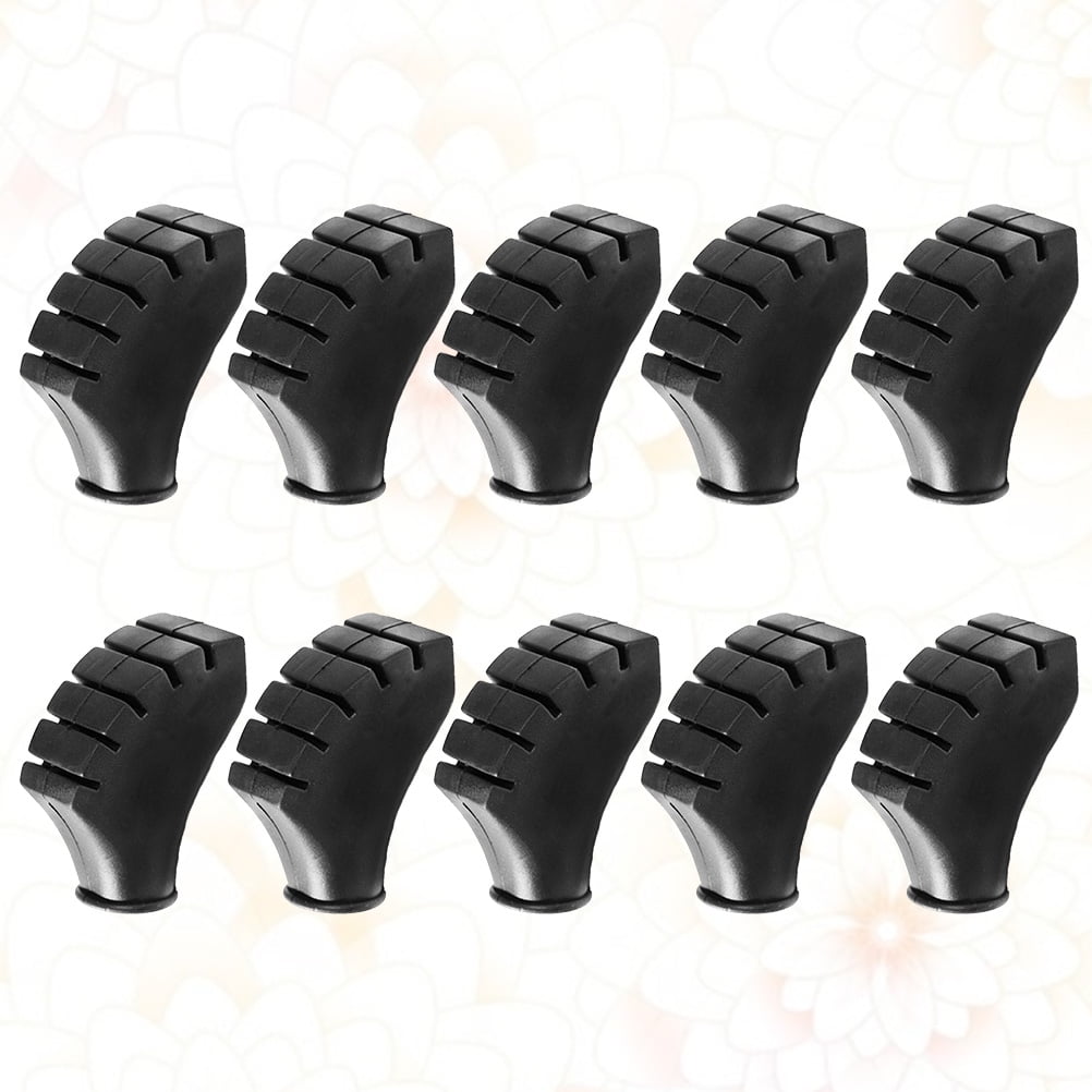 SWETRACE Trekking Pole Foot Cover Walking Pole Tips Black 10PCS 2.2x0.7in - Image 3
