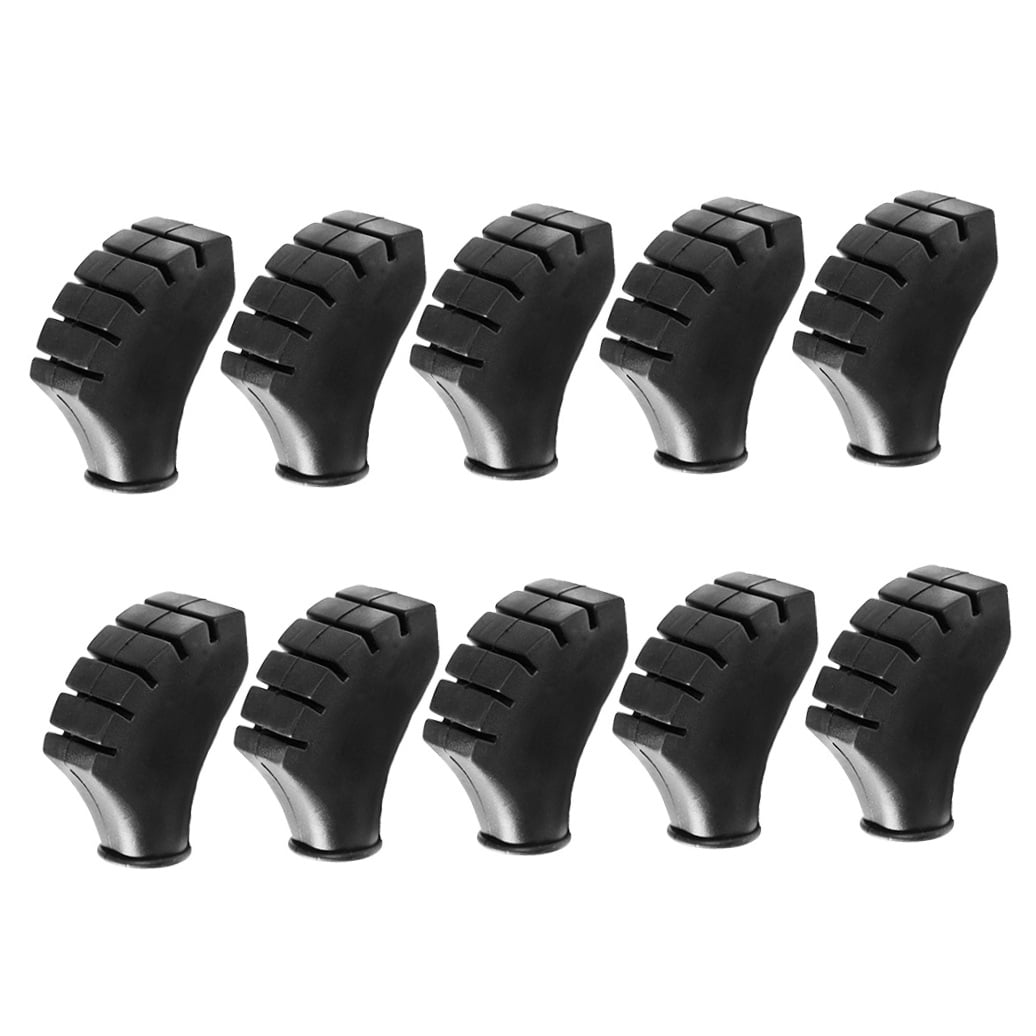 SWETRACE Trekking Pole Foot Cover Walking Pole Tips Black 10PCS 2.2x0.7in - Image 4