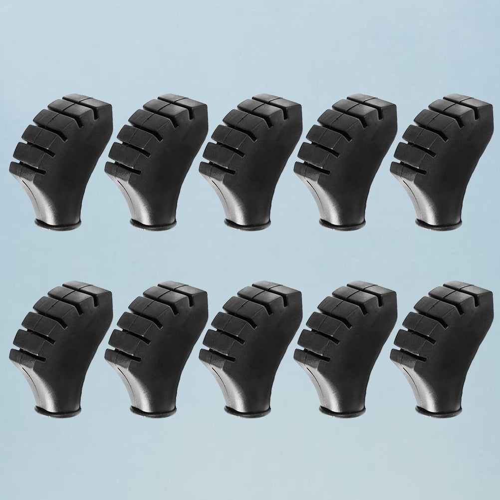 SWETRACE Trekking Pole Foot Cover Walking Pole Tips Black 10PCS 2.2x0.7in - Image 6