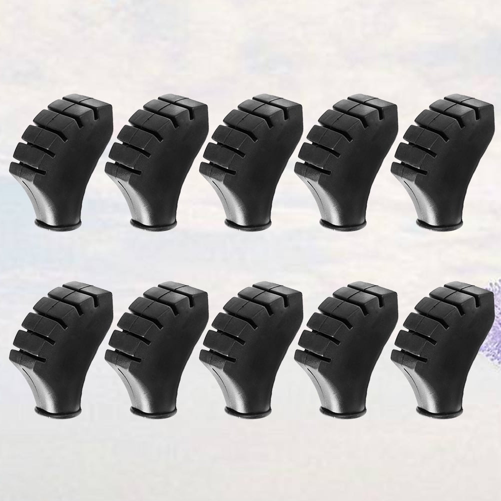 SWETRACE Trekking Pole Foot Cover Walking Pole Tips Black 10PCS 2.2x0.7in - Image 8