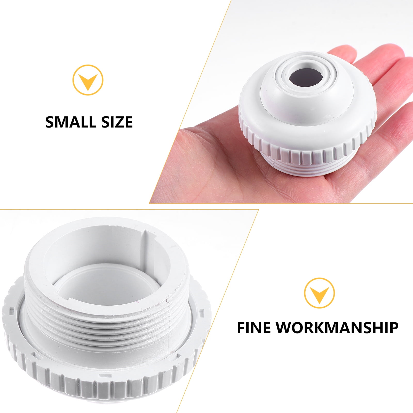SWETRACE 1Pack Nozzle for Pool Aerator and Spa Usage in White PVC 2.4x2.4x1.6in - Image 1