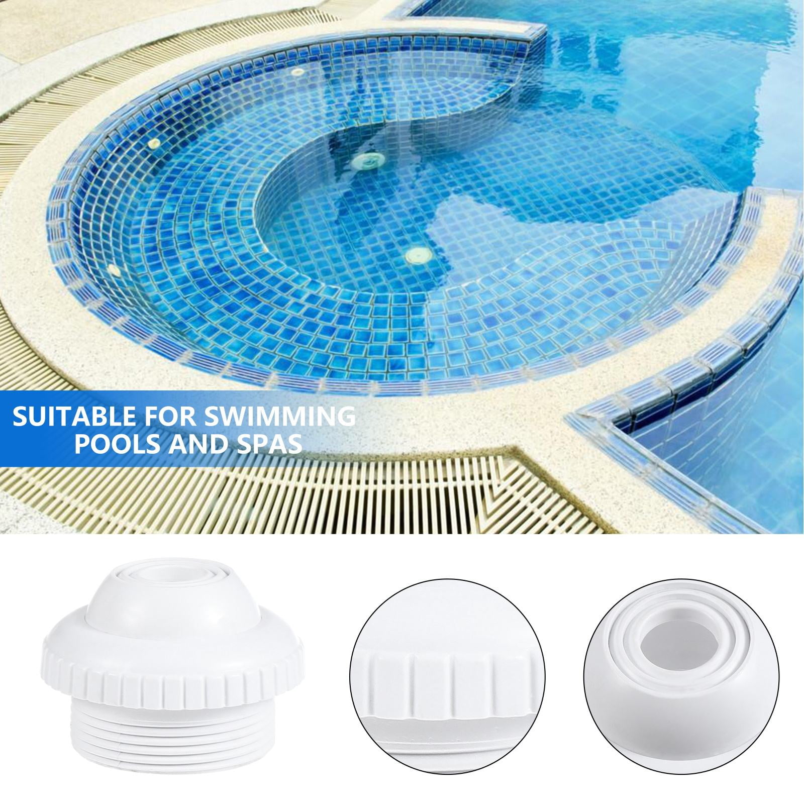 SWETRACE 1Pack Nozzle for Pool Aerator and Spa Usage in White PVC 2.4x2.4x1.6in - Image 5