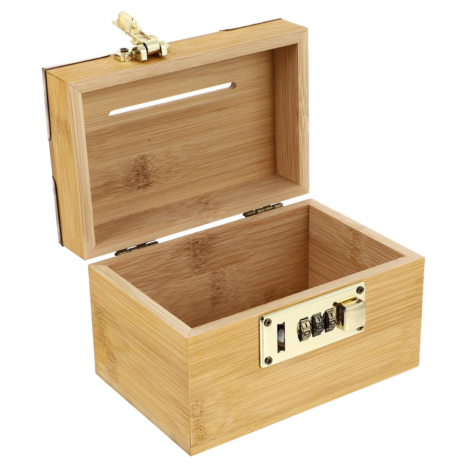 SWETRACE Retro Money-Saving Box With Combination Lock - Scratch- Keepsakes Container 1Pc 11.8x3.9x3.9in - Image 3