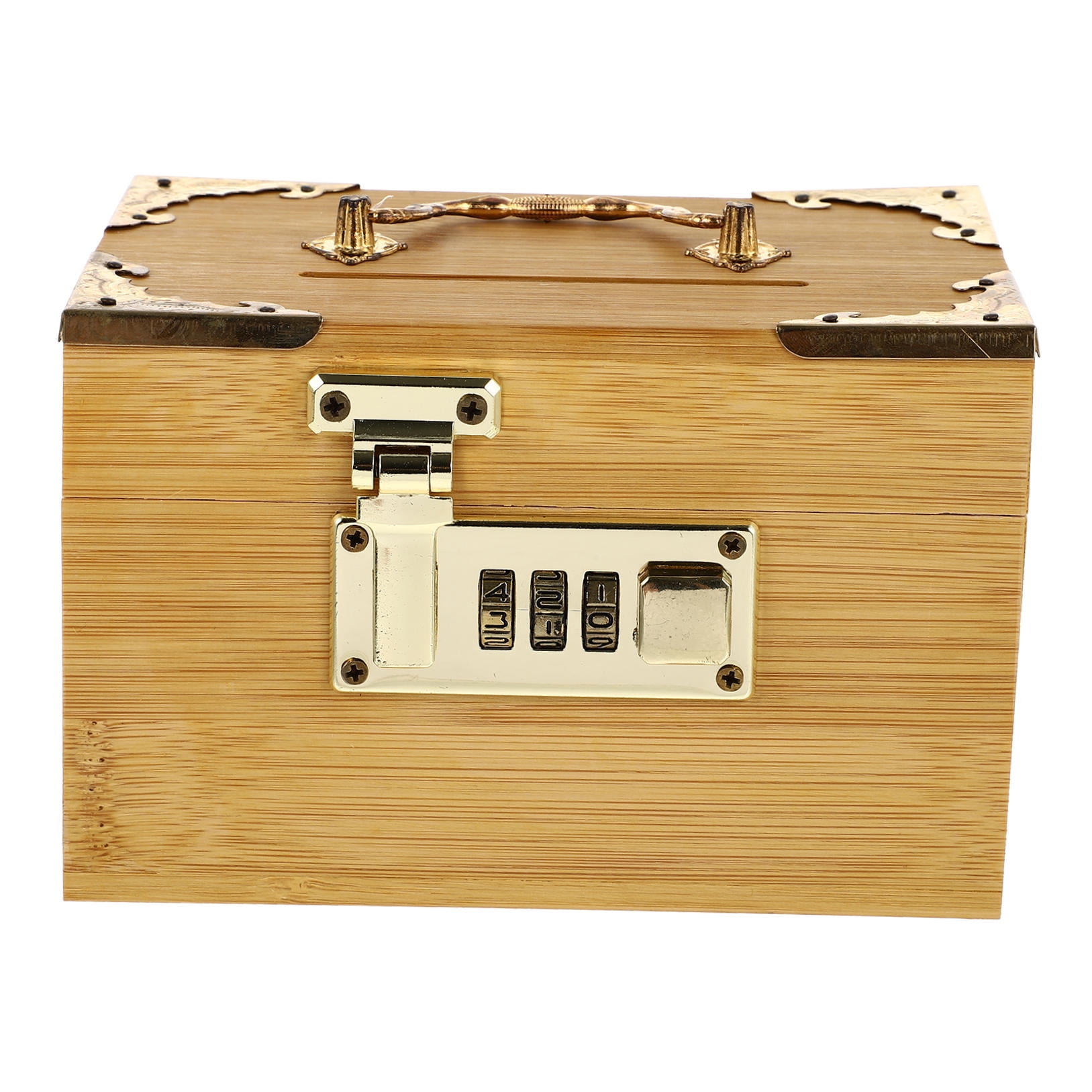 SWETRACE Retro Money-Saving Box With Combination Lock - Scratch- Keepsakes Container 1Pc 11.8x3.9x3.9in - Image 4