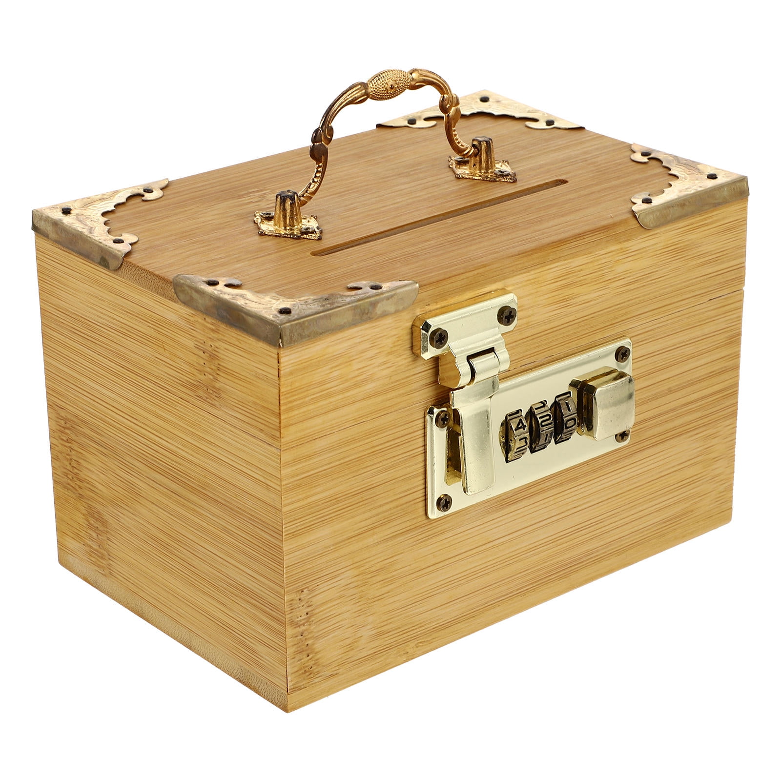 SWETRACE Retro Money-Saving Box With Combination Lock - Scratch- Keepsakes Container 1Pc 11.8x3.9x3.9in - Image 8