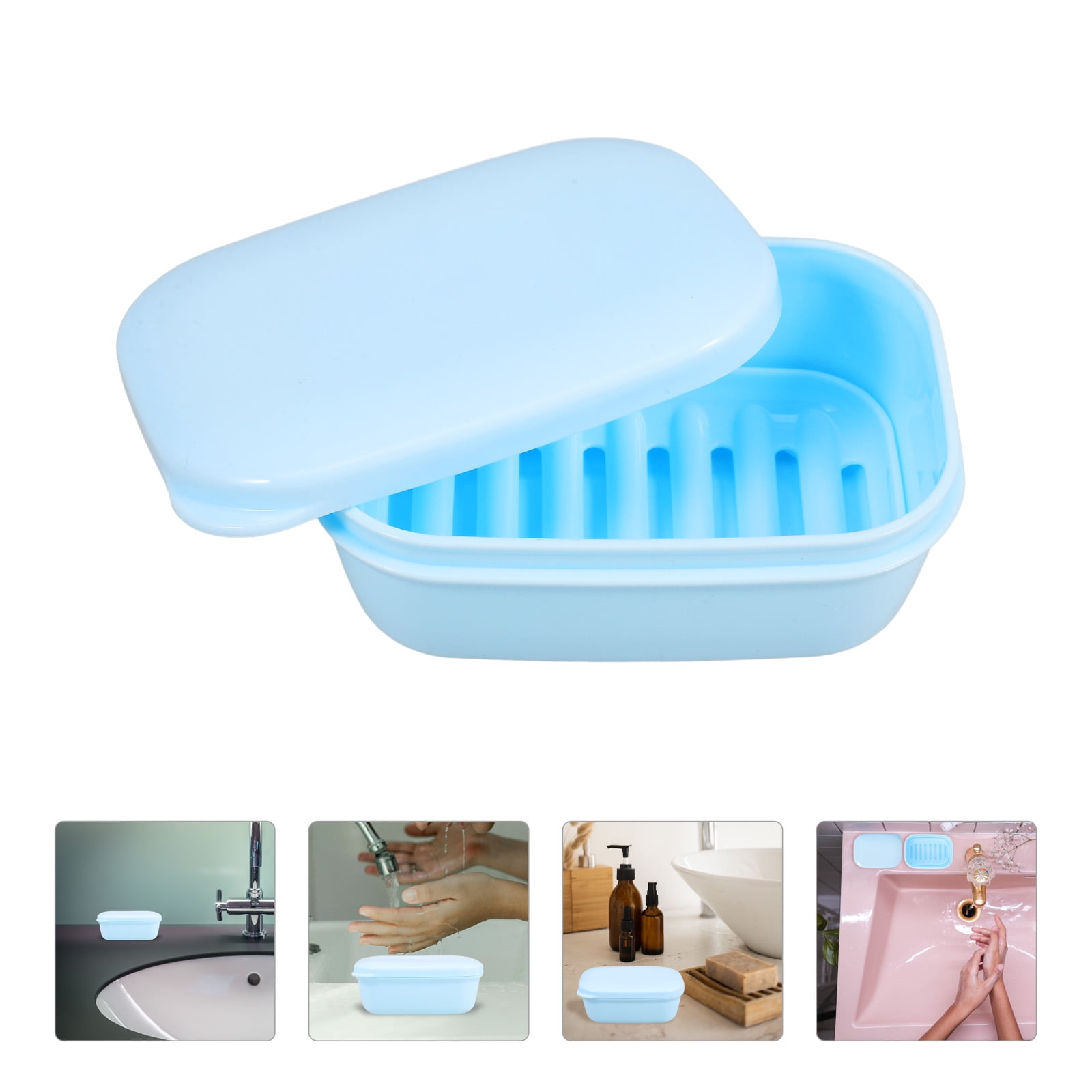 SWETRACE 1Pack -Blue ABS Waterproof Soap Holders for Men Women - Image 1