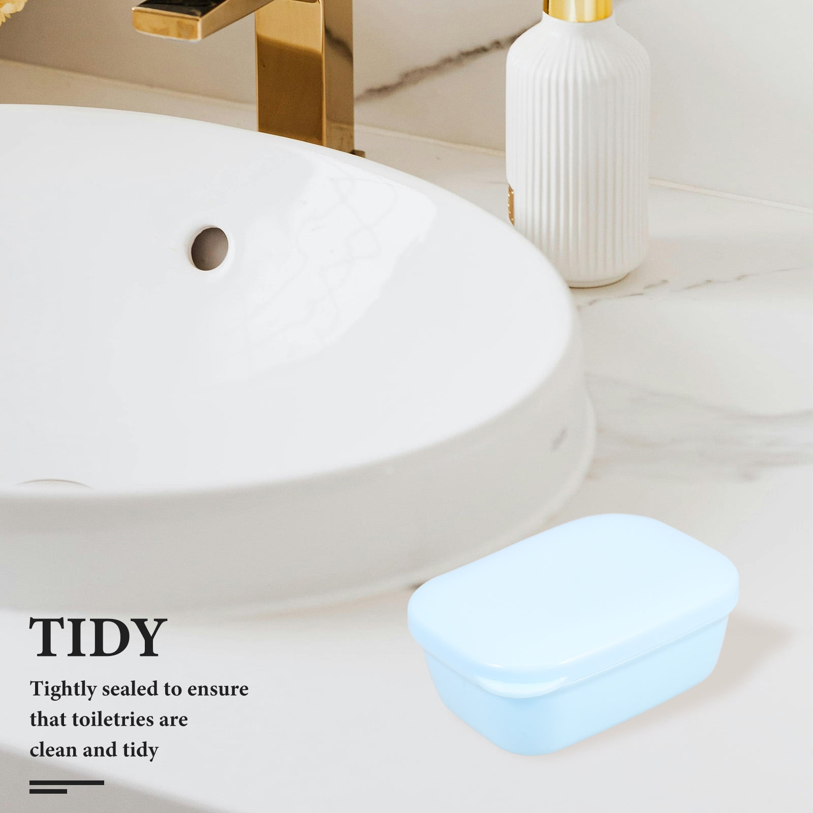 SWETRACE 1Pack -Blue ABS Waterproof Soap Holders for Men Women - Image 8