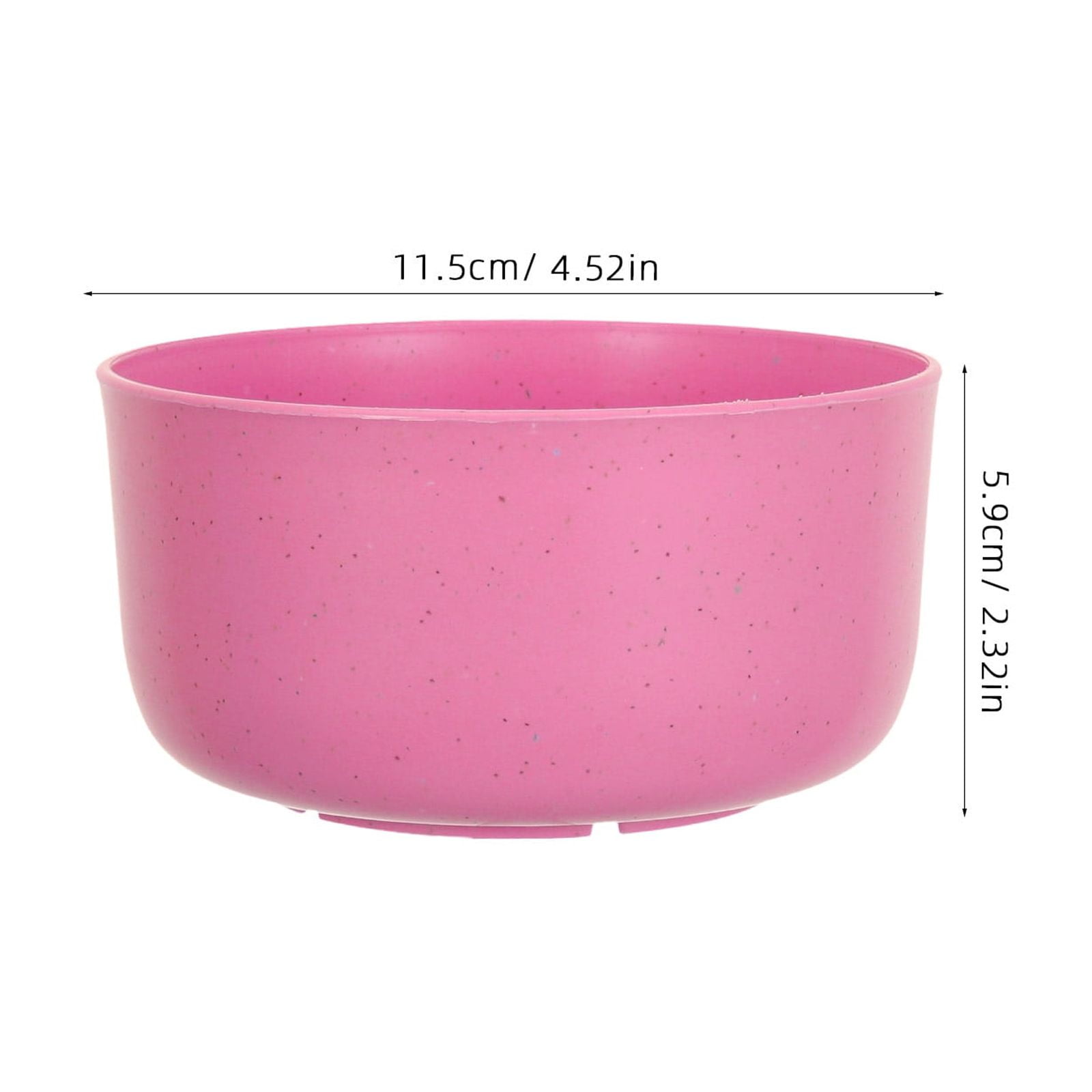 SWETRACE 10Pcs Round Pink Plastic Bowls for Soup and Rice Reusable Home Use - Image 2