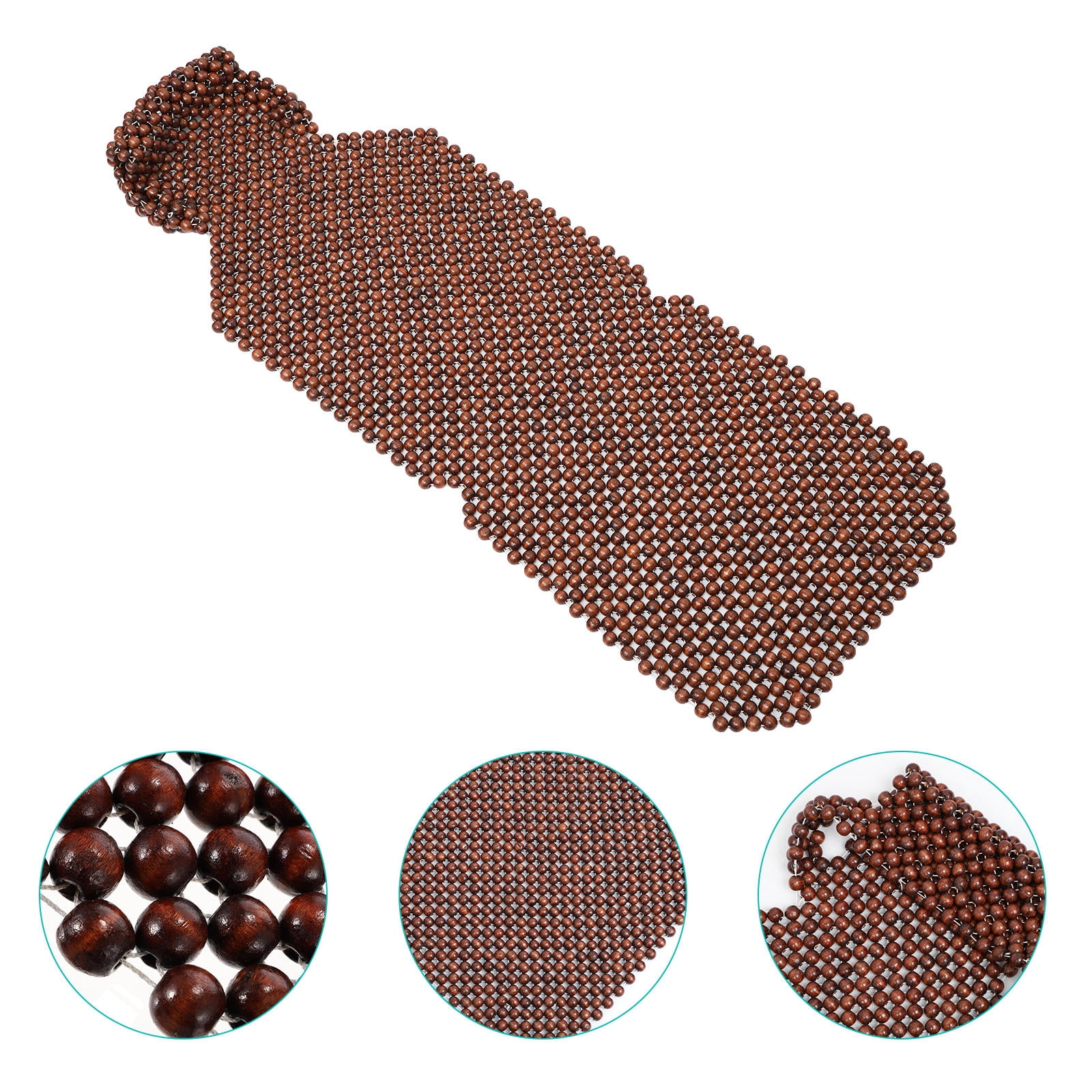 SWETRACE Car Seat Pads Wooden Beads Seat Cushion Breathable Coffee 1 Pc 53.45 x 17.68 x 0.79 inch - Image 3