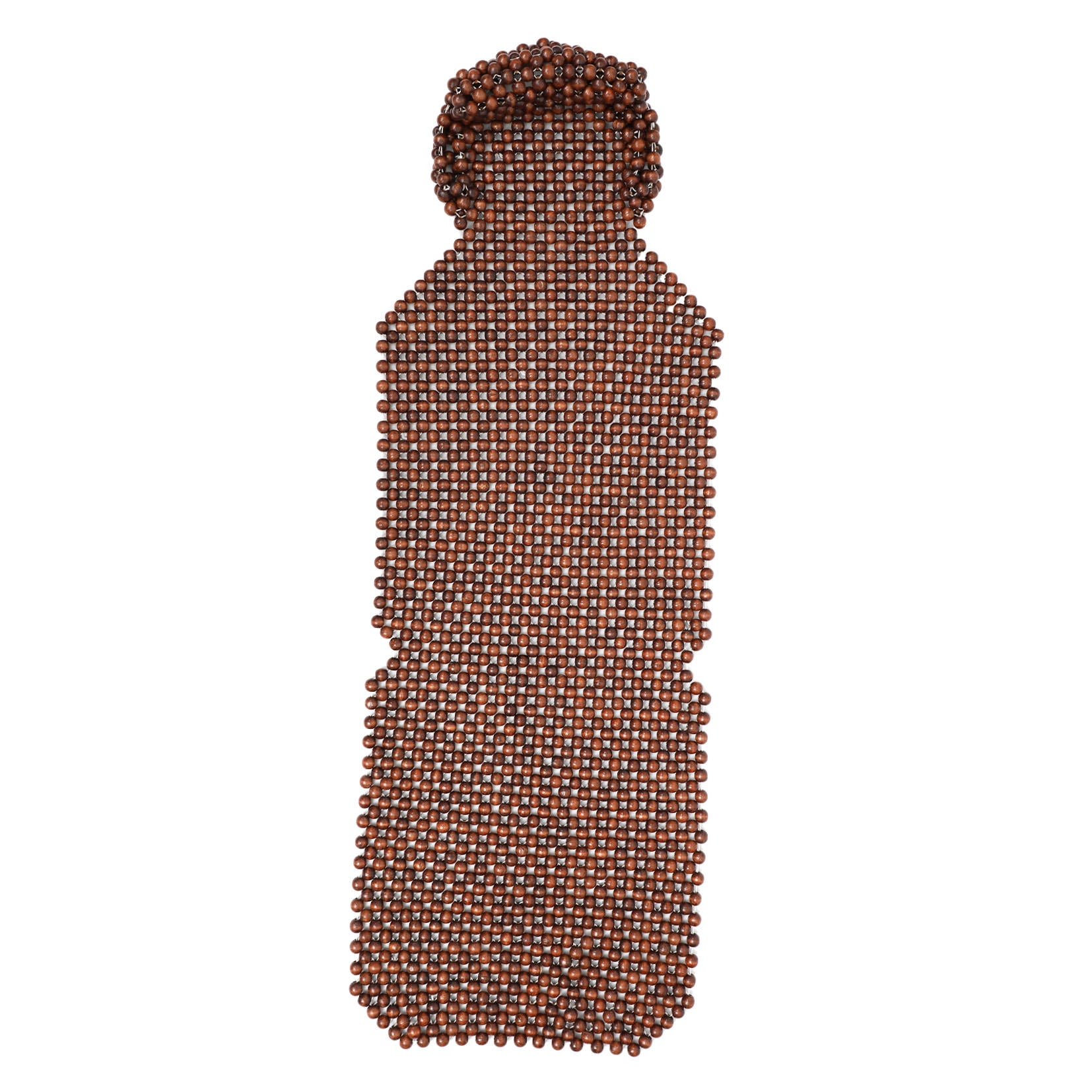 SWETRACE Car Seat Pads Wooden Beads Seat Cushion Breathable Coffee 1 Pc 53.45 x 17.68 x 0.79 inch - Image 4