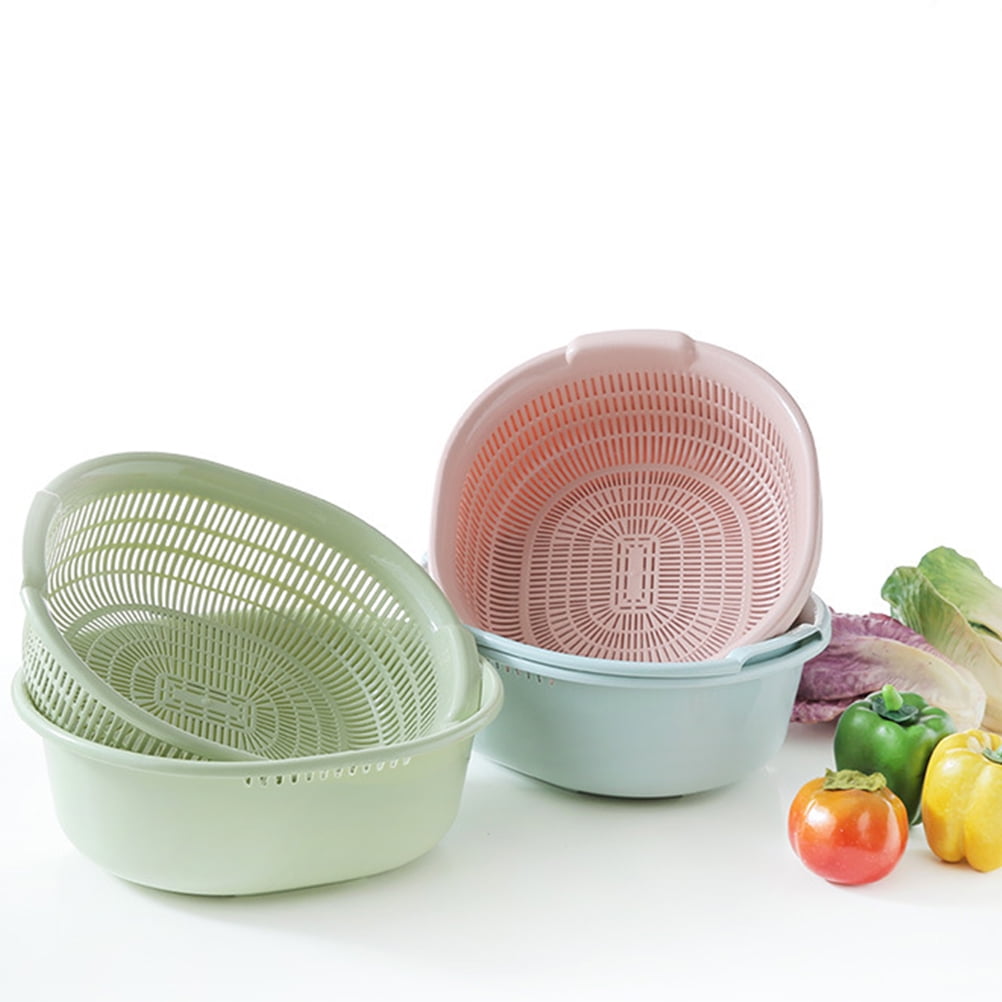 SWETRACE Kitchen Strainer Pink 1Pack 12.6x11.6x4.9in Food-Grade Plastic - Image 3