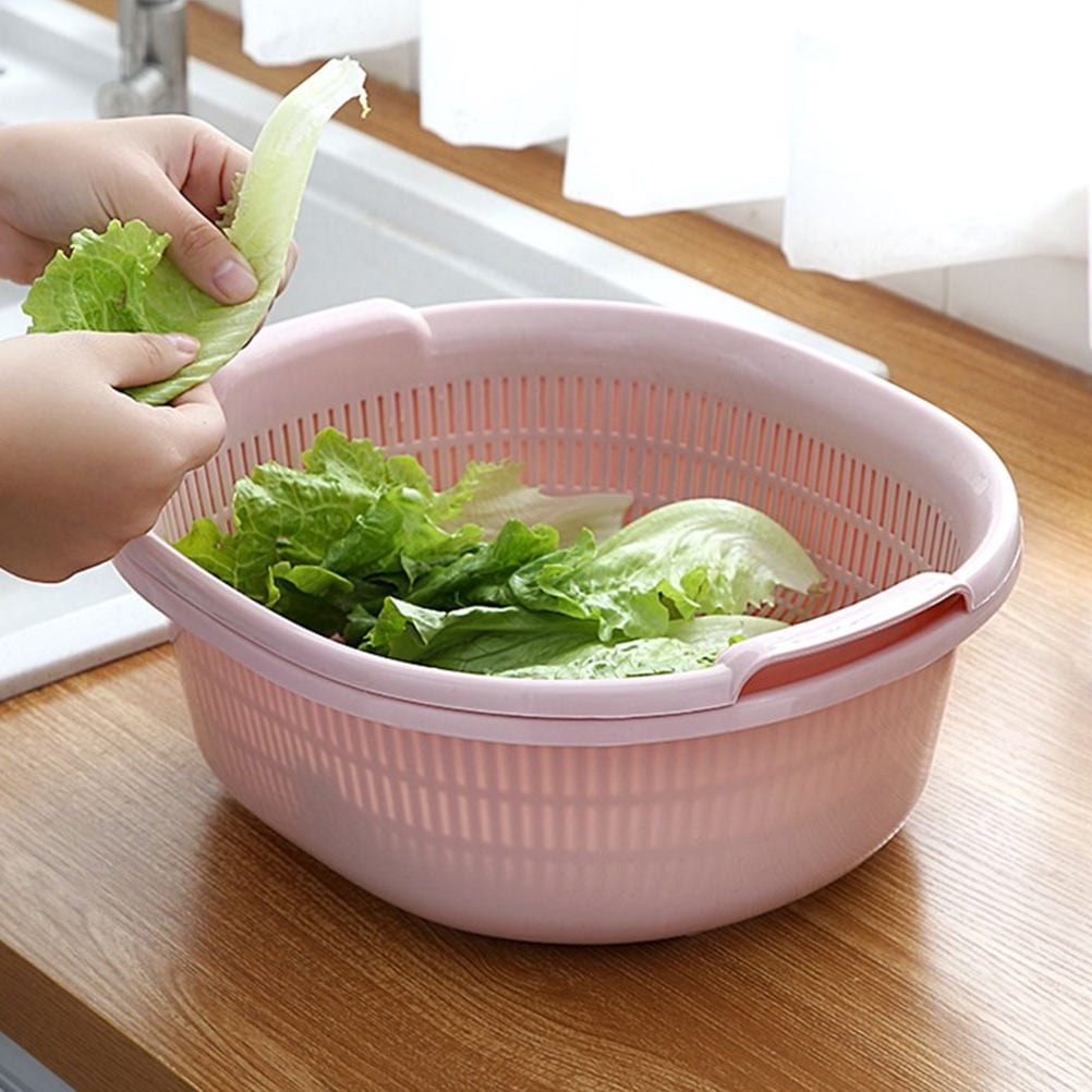 SWETRACE Kitchen Strainer Pink 1Pack 12.6x11.6x4.9in Food-Grade Plastic - Image 6